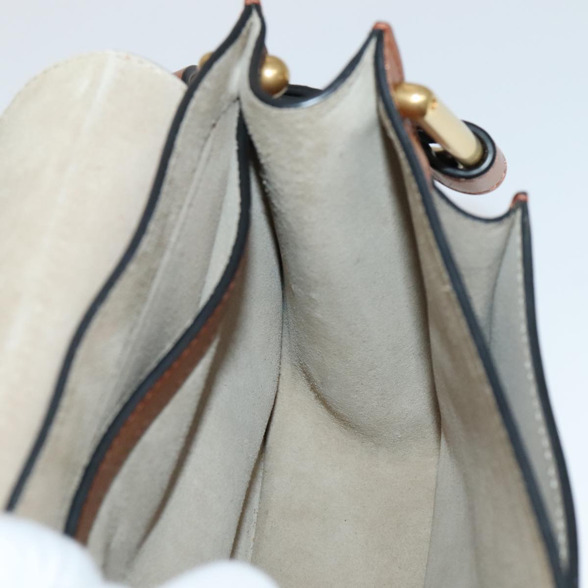 Chloe Shoulder Bag Leather Brown Auth 111369AM