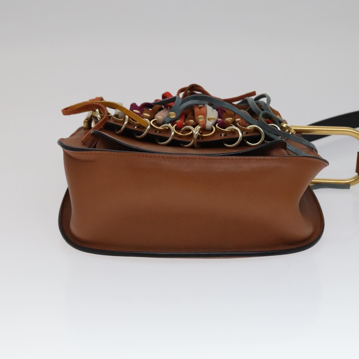 Chloe Shoulder Bag Leather Brown Auth 111369AM