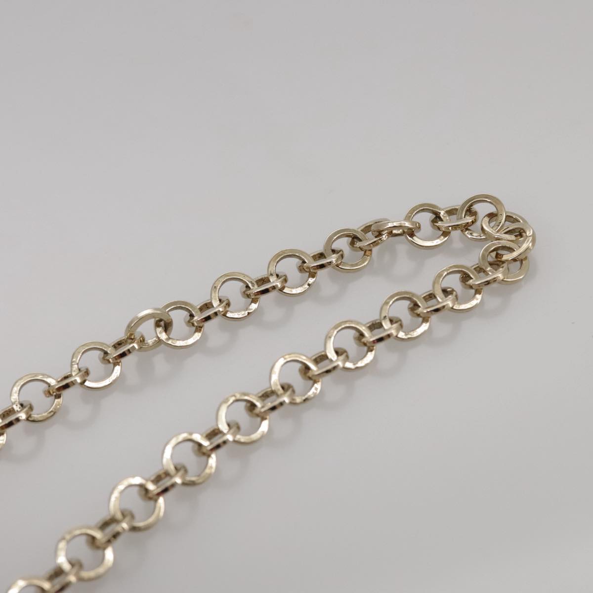 Salvatore Ferragamo Chain Shoulder Bag Satin Wicker Pink Auth 111370