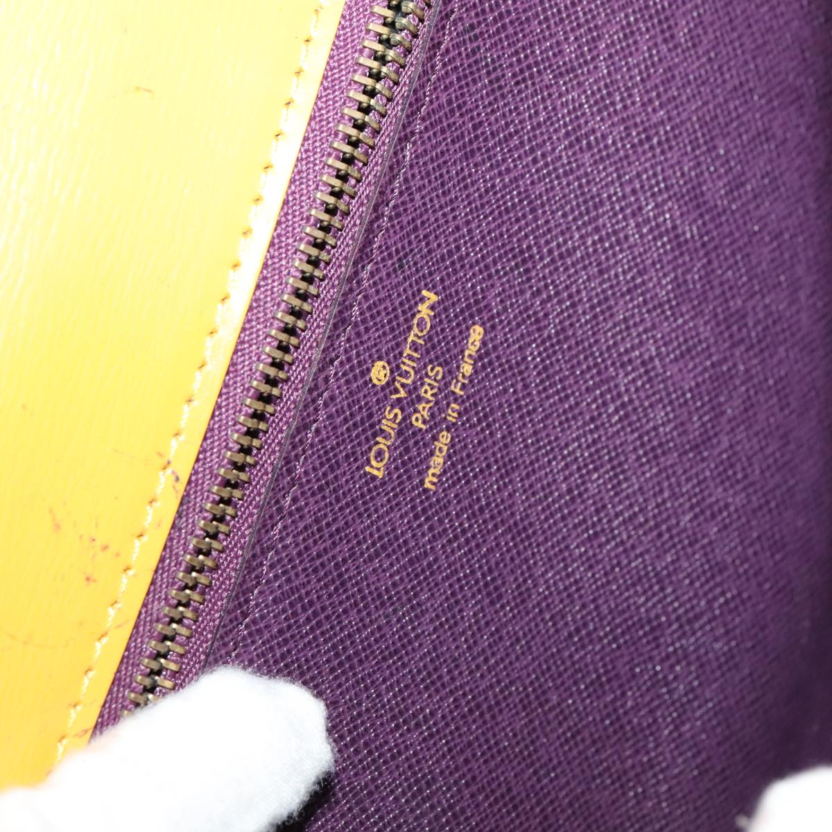 LOUIS VUITTON Epi Arsch Shoulder Bag Yellow M52579 LV Auth 111372