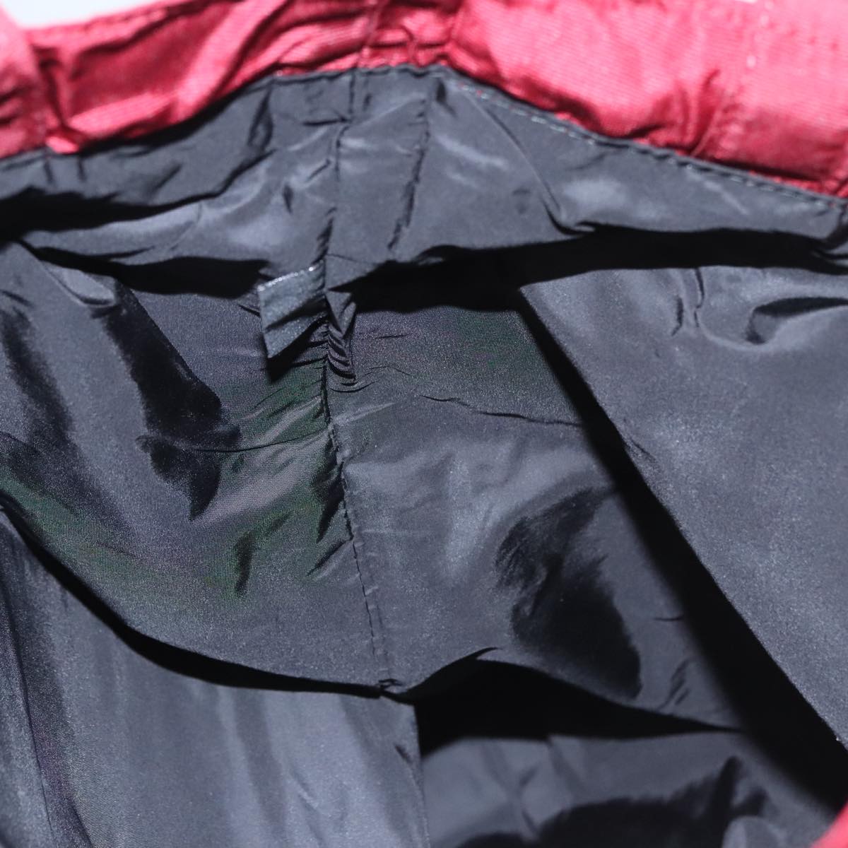 Miu Miu Folding Type Tote Bag Nylon Red Auth 111415V