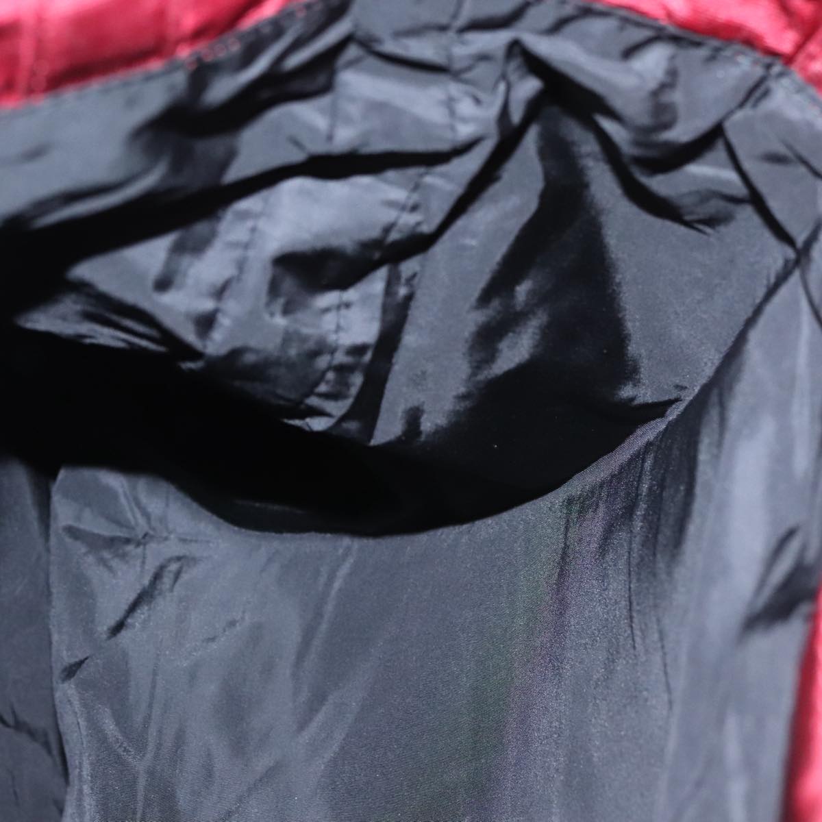 Miu Miu Folding Type Tote Bag Nylon Red Auth 111415V