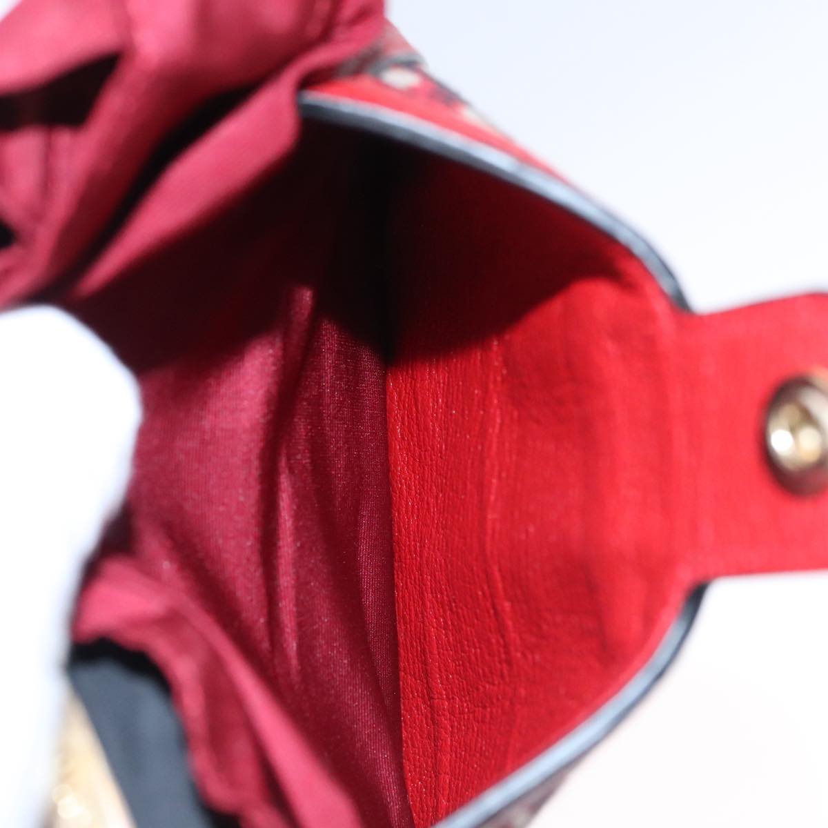 Miu Miu Folding Type Tote Bag Nylon Red Auth 111415V