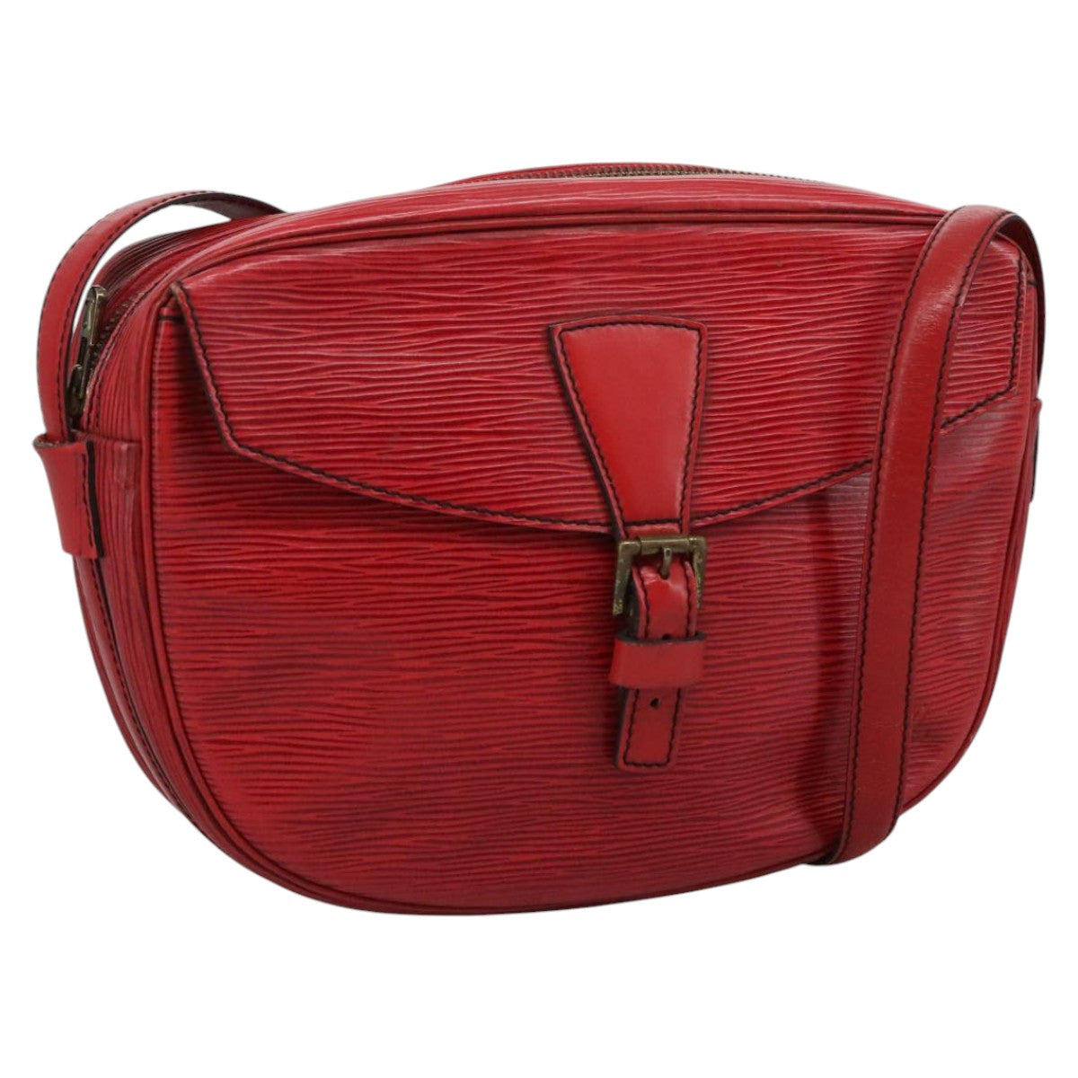 LOUIS VUITTON Epi Jeune Fille MM Shoulder Bag Red M52157 LV Auth 111421