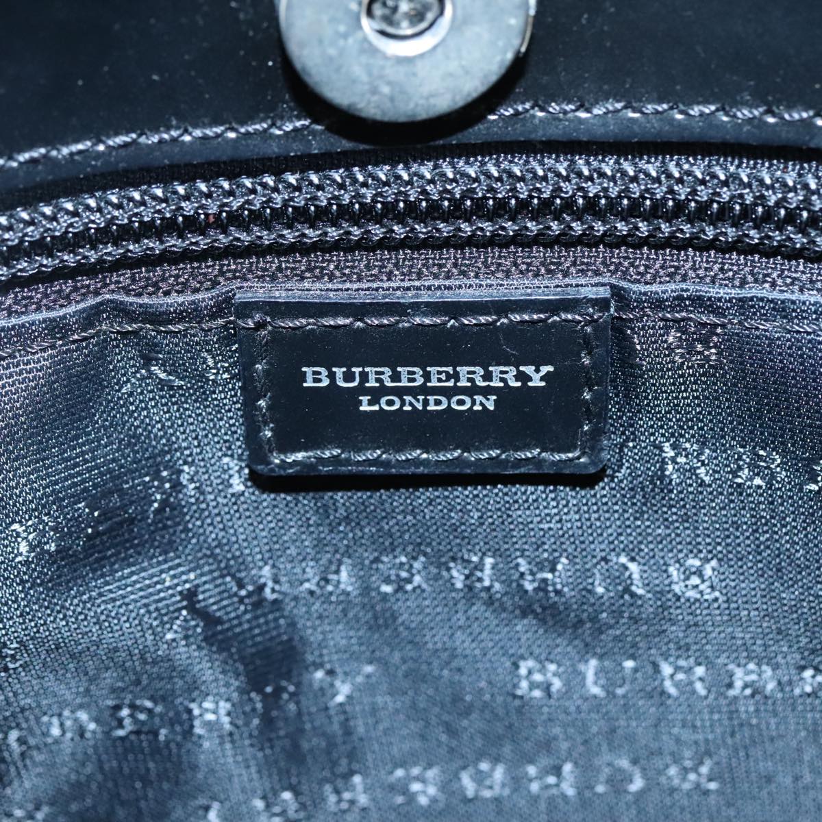 BURBERRY Nova Check Hand Bag PVC Beige Auth 111433