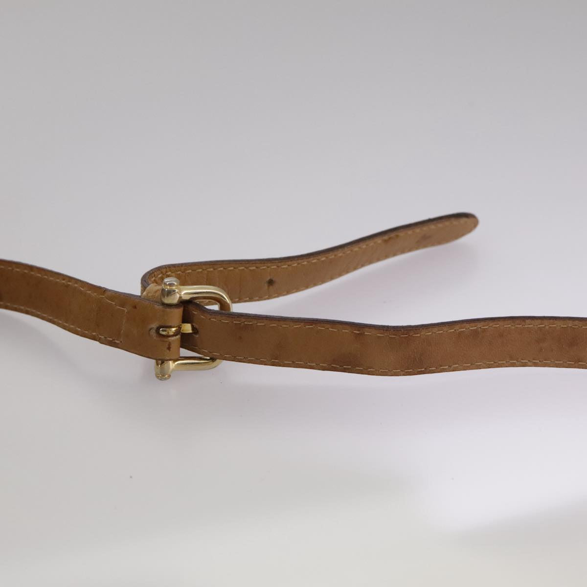 CELINE C Sulky Shoulder Bag PVC Beige Gold Auth 111437