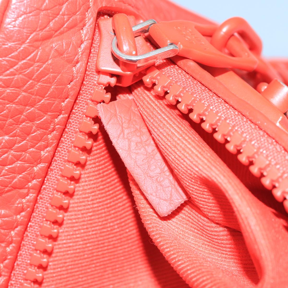 LOUIS VUITTON Monogram Empreinte Pochette Volga Bag Red M53555 LV Auth 111442