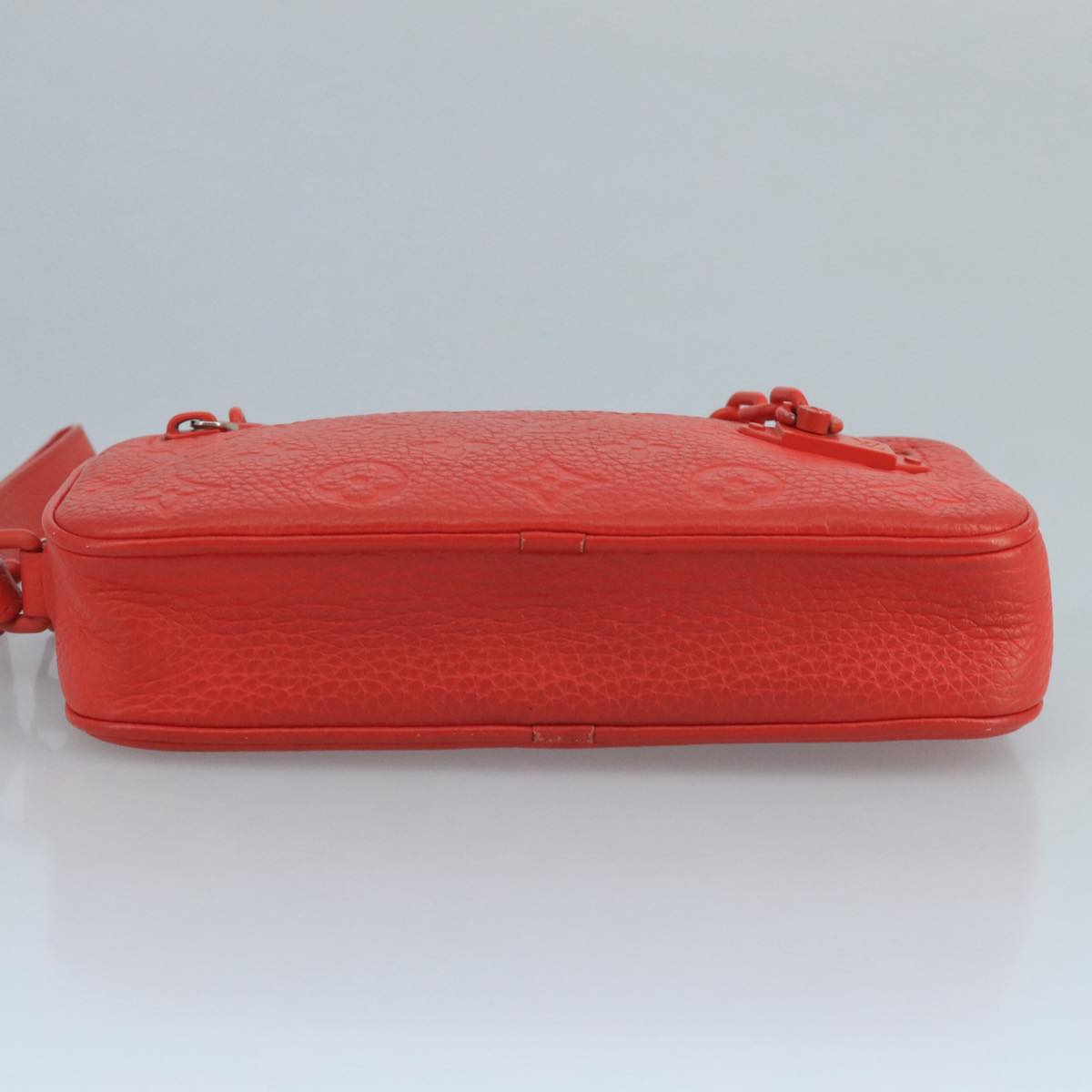 LOUIS VUITTON Monogram Empreinte Pochette Volga Bag Red M53555 LV Auth 111442
