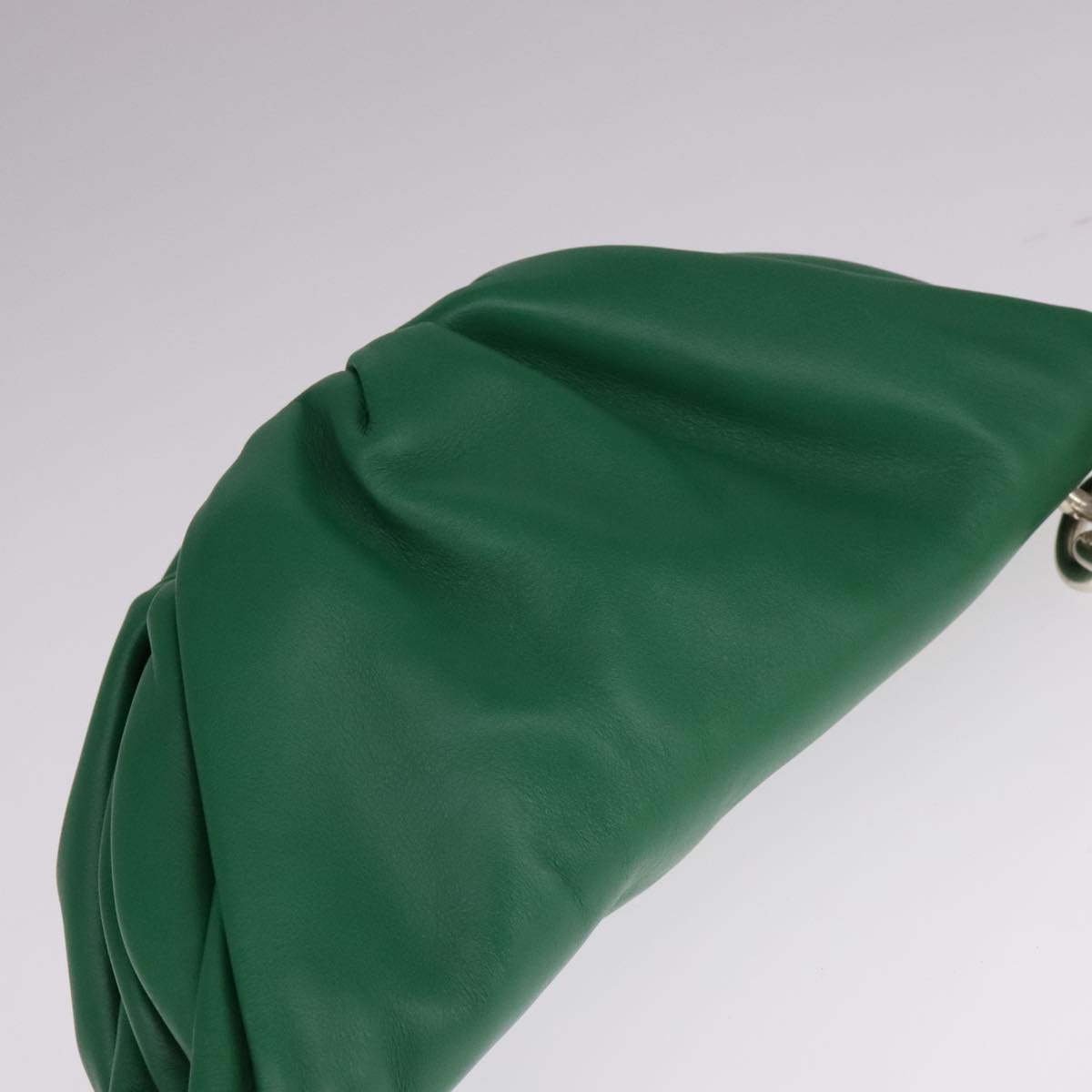 BOTTEGA VENETA Chain Shoulder Bag Leather Green Auth 111467V