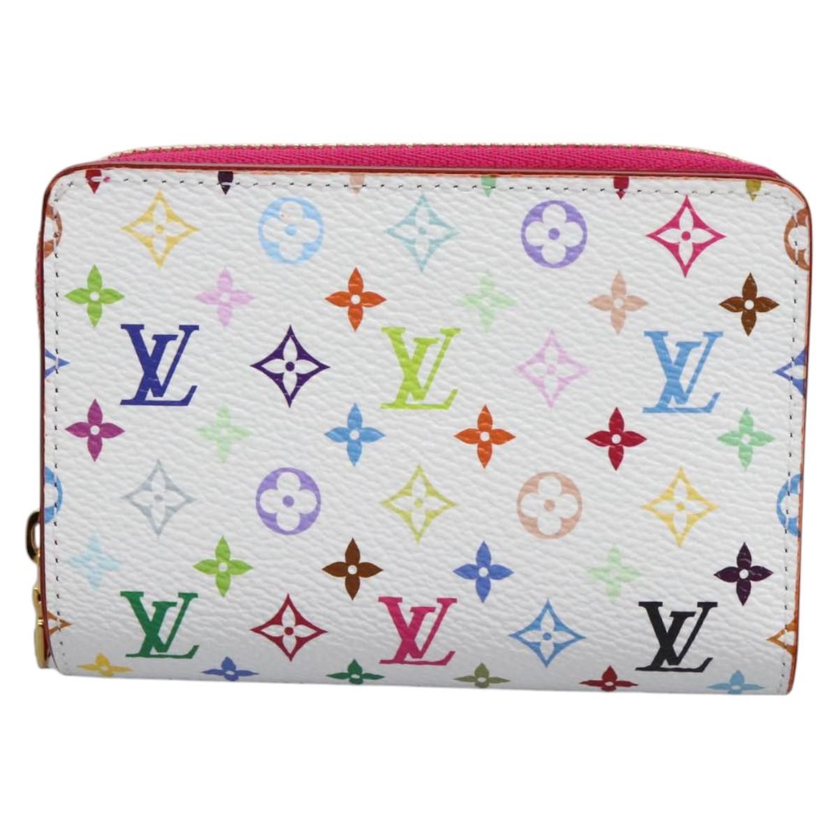 LOUIS VUITTON Monogram Multicolor Portefeuille Lou White M14093 LV Auth 111487SV