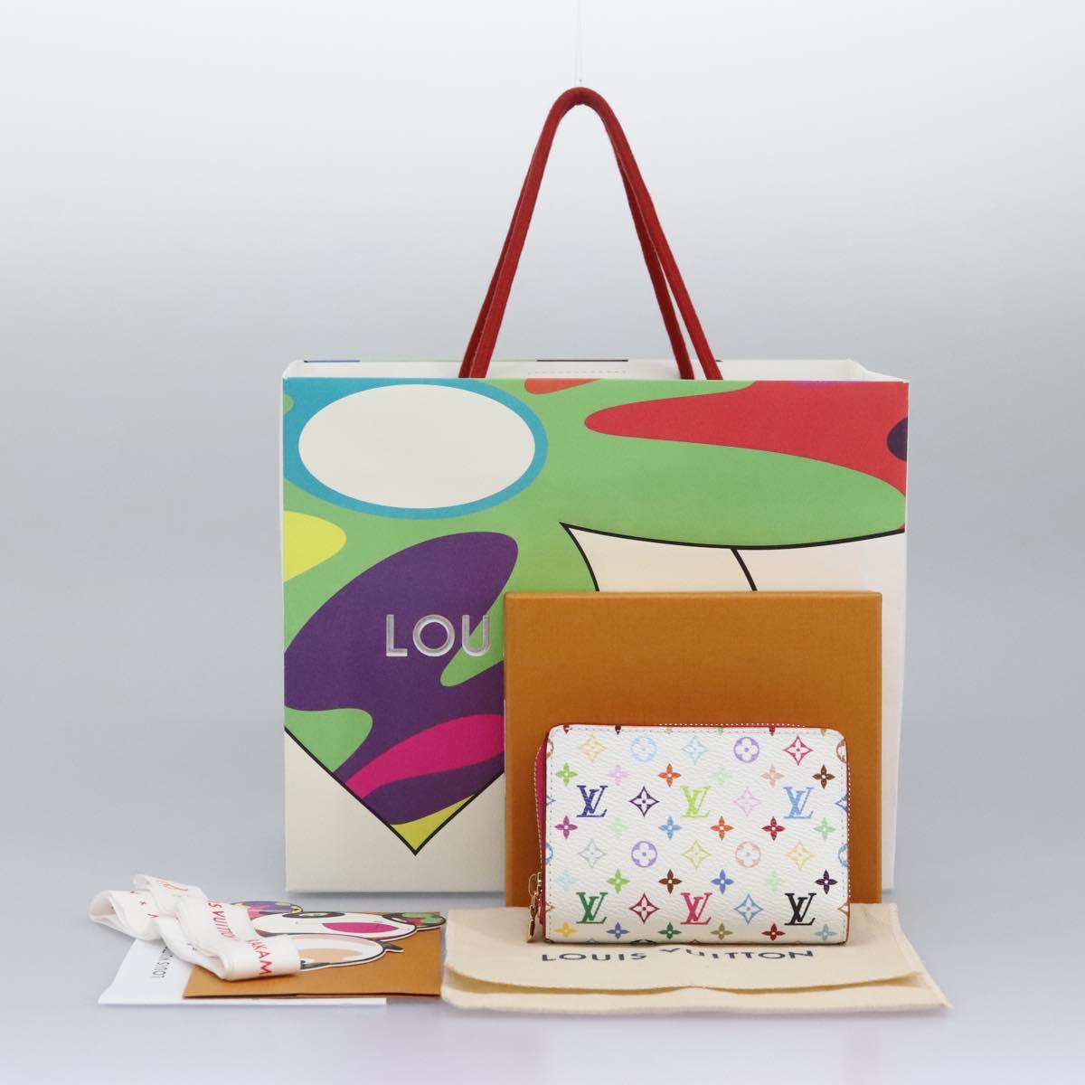LOUIS VUITTON Monogram Multicolor Portefeuille Lou White M14093 LV Auth 111487SV