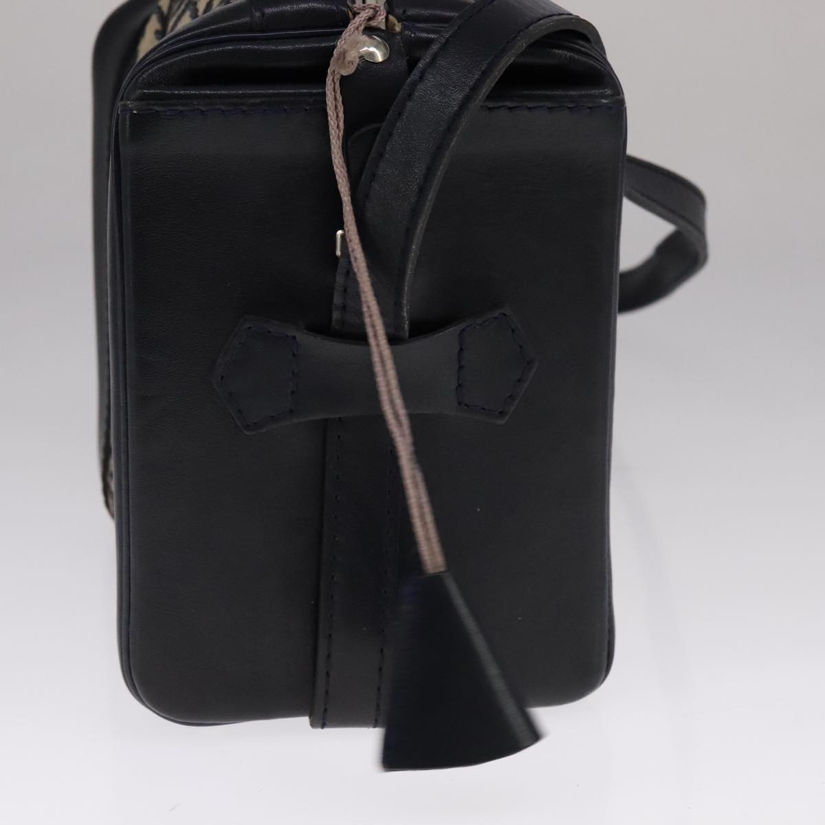 Christian Dior Trotter Canvas Shoulder Bag Navy Auth 111522