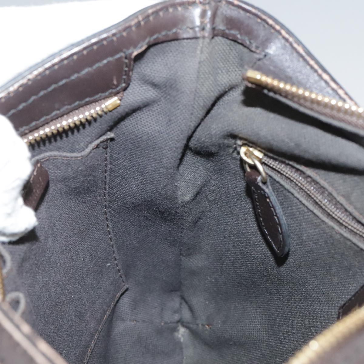 BURBERRY Nova Check Shoulder Bag PVC Beige Brown gold Auth 111586