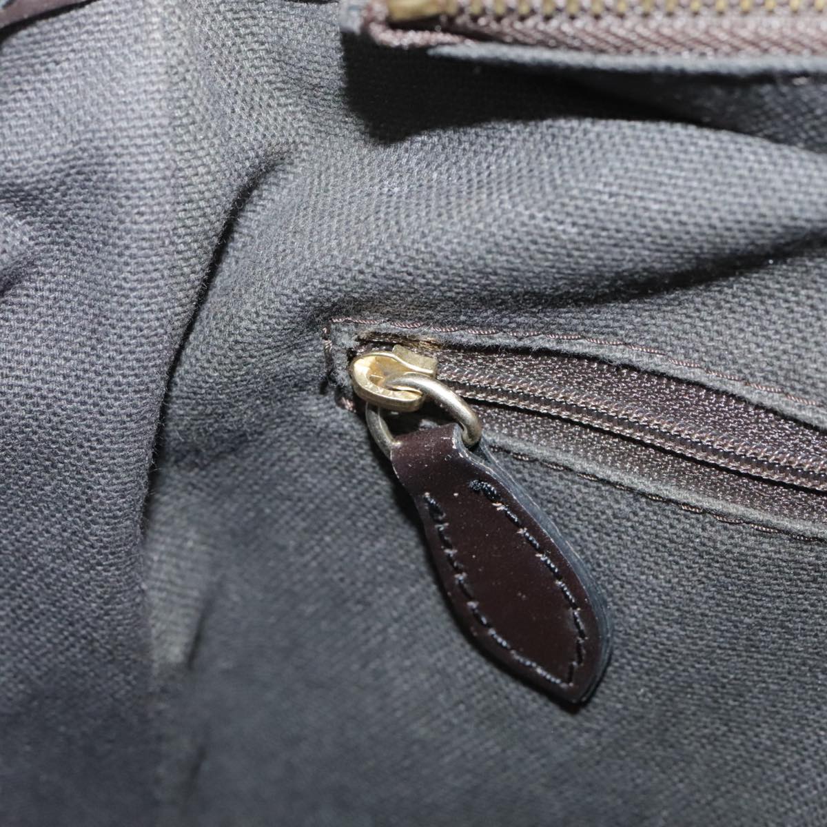 BURBERRY Nova Check Shoulder Bag PVC Beige Brown gold Auth 111586