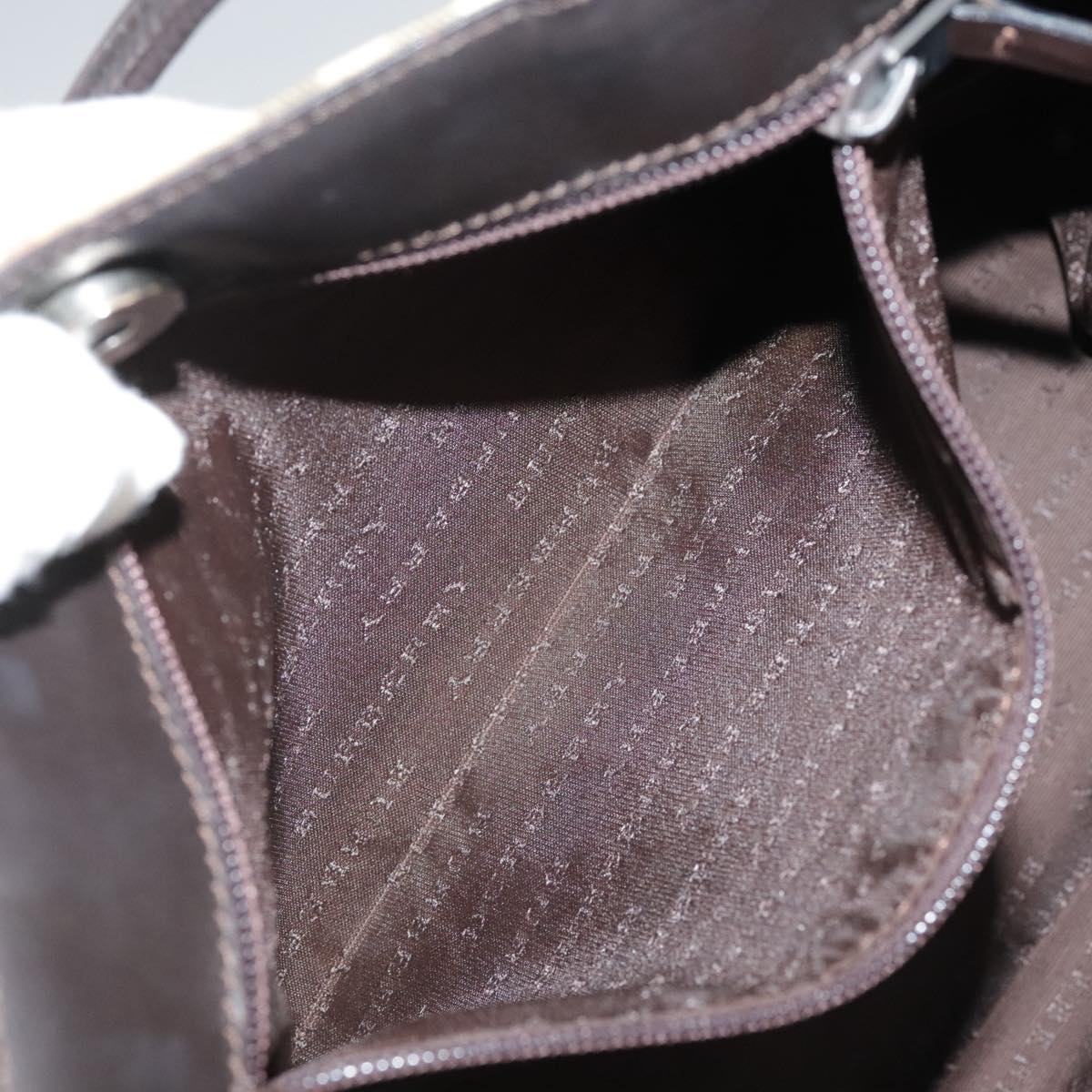 BURBERRY Nova Check Hand Bag PVC Beige Brown Auth 111588