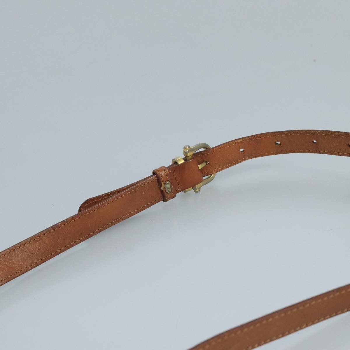 CELINE Macadam Canvas Shoulder Bag PVC Leather Brown Auth 111596