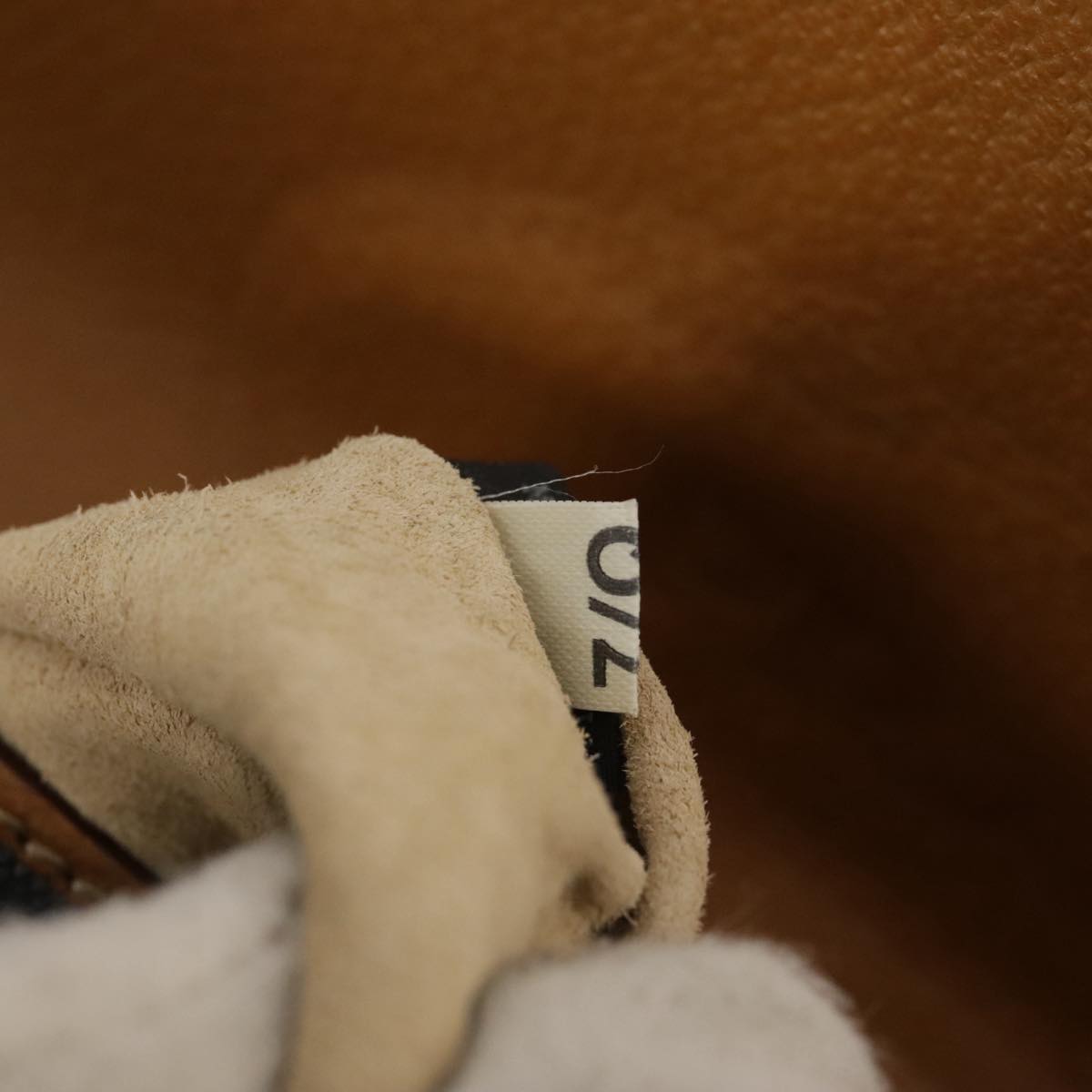 PRADA Shoulder Bag Canvas Brown Gold Auth 111606