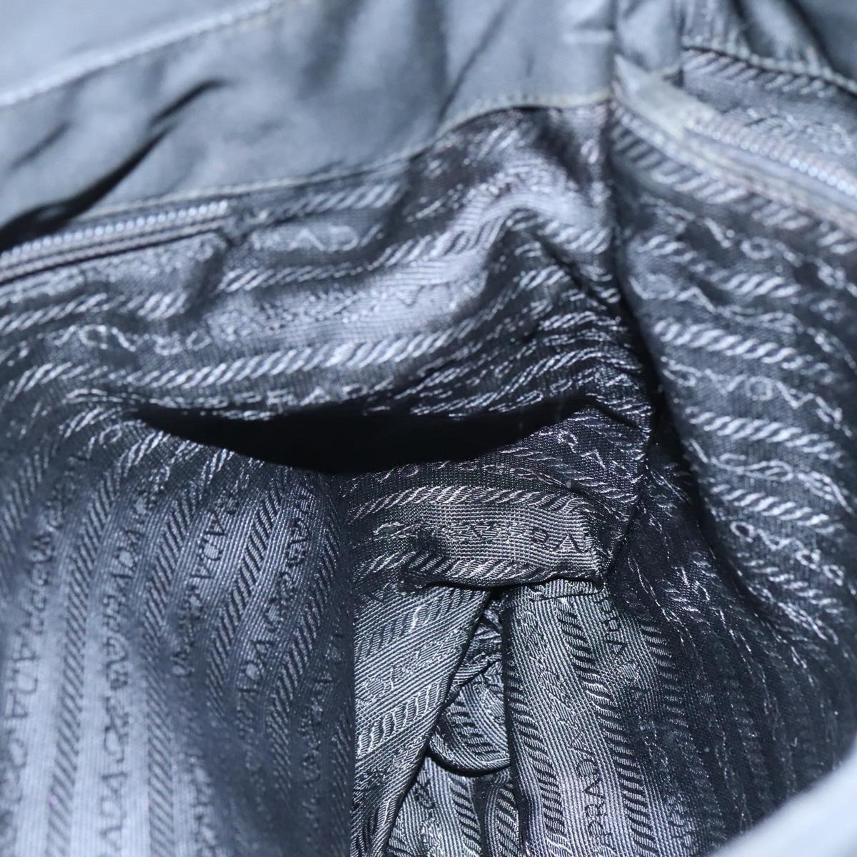 PRADA Shoulder Bag Nylon Black Auth 111609