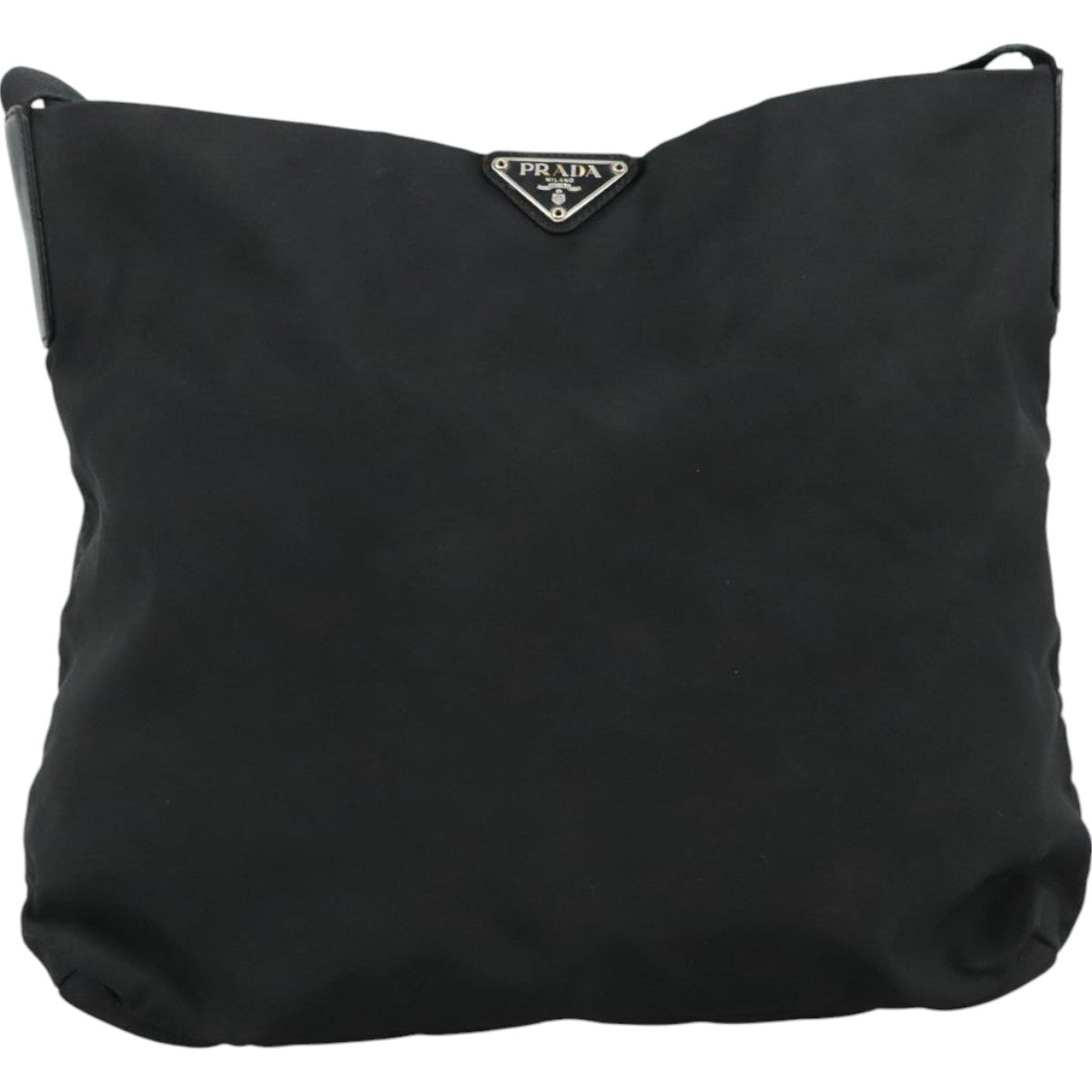 PRADA Shoulder Bag Nylon Black Auth 111609