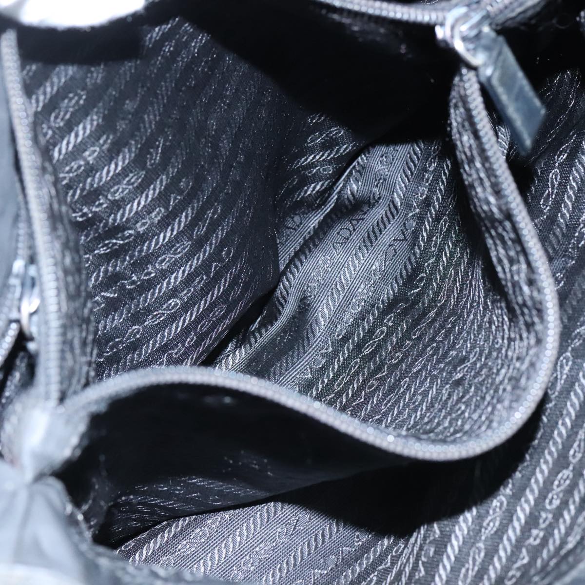 PRADA Shoulder Bag Nylon Black Auth 111609