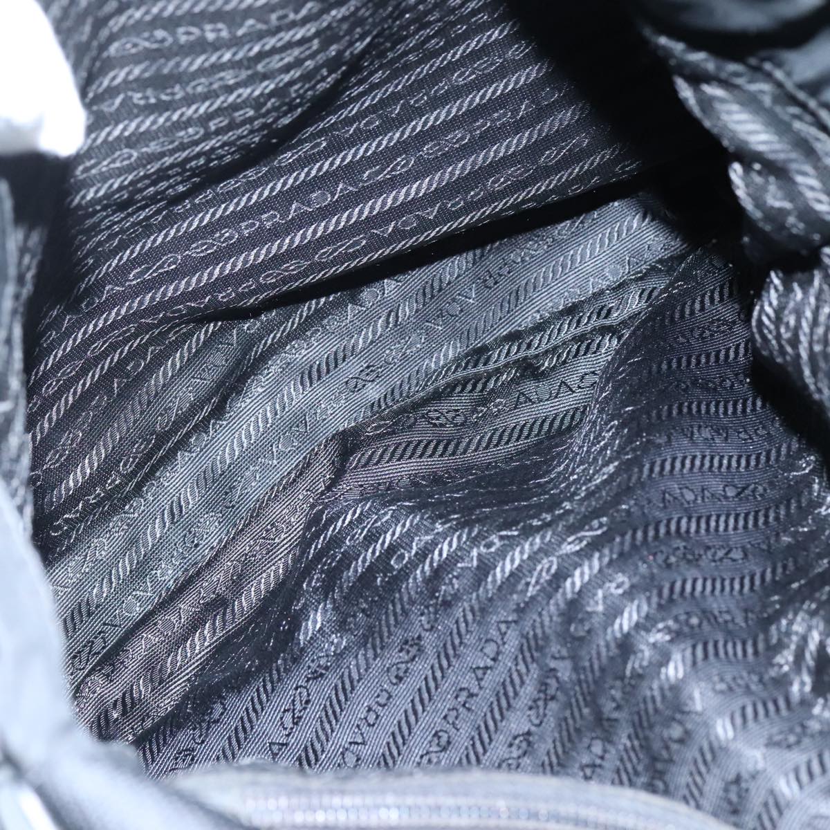 PRADA Shoulder Bag Nylon Black Auth 111609