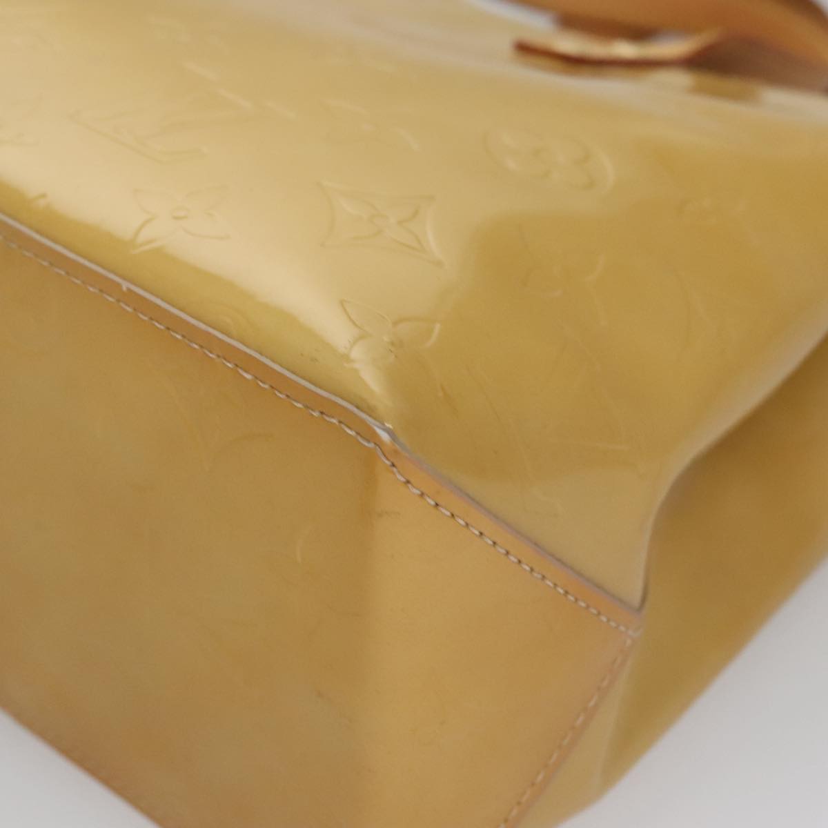 LOUIS VUITTON Monogram Vernis Reade PM Hand Bag Beige M91334 LV Auth 111703