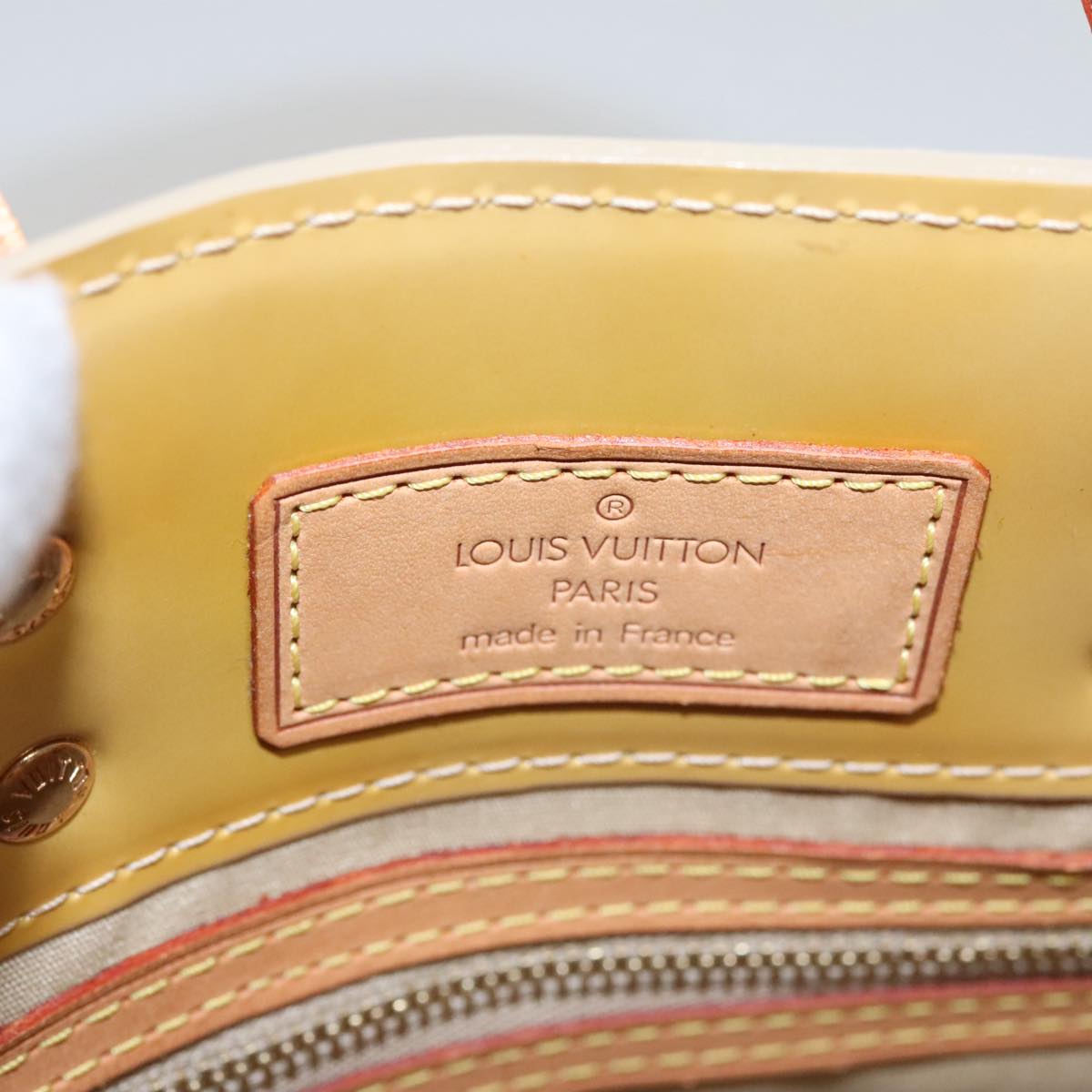 LOUIS VUITTON Monogram Vernis Reade PM Hand Bag Beige M91334 LV Auth 111703