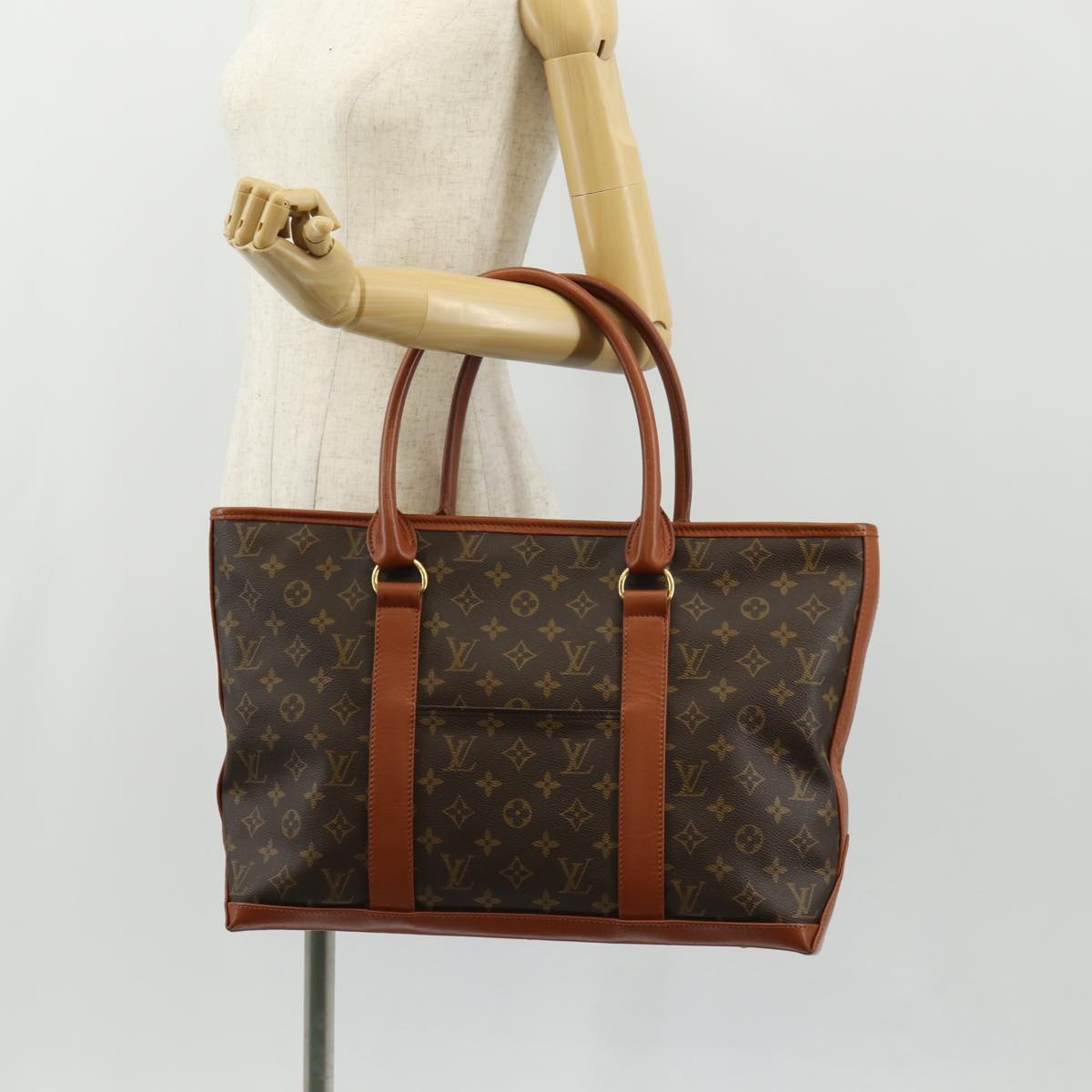 LOUIS VUITTON Monogram Sac Weekend PM Hand Bag M42425 LV Auth 111715