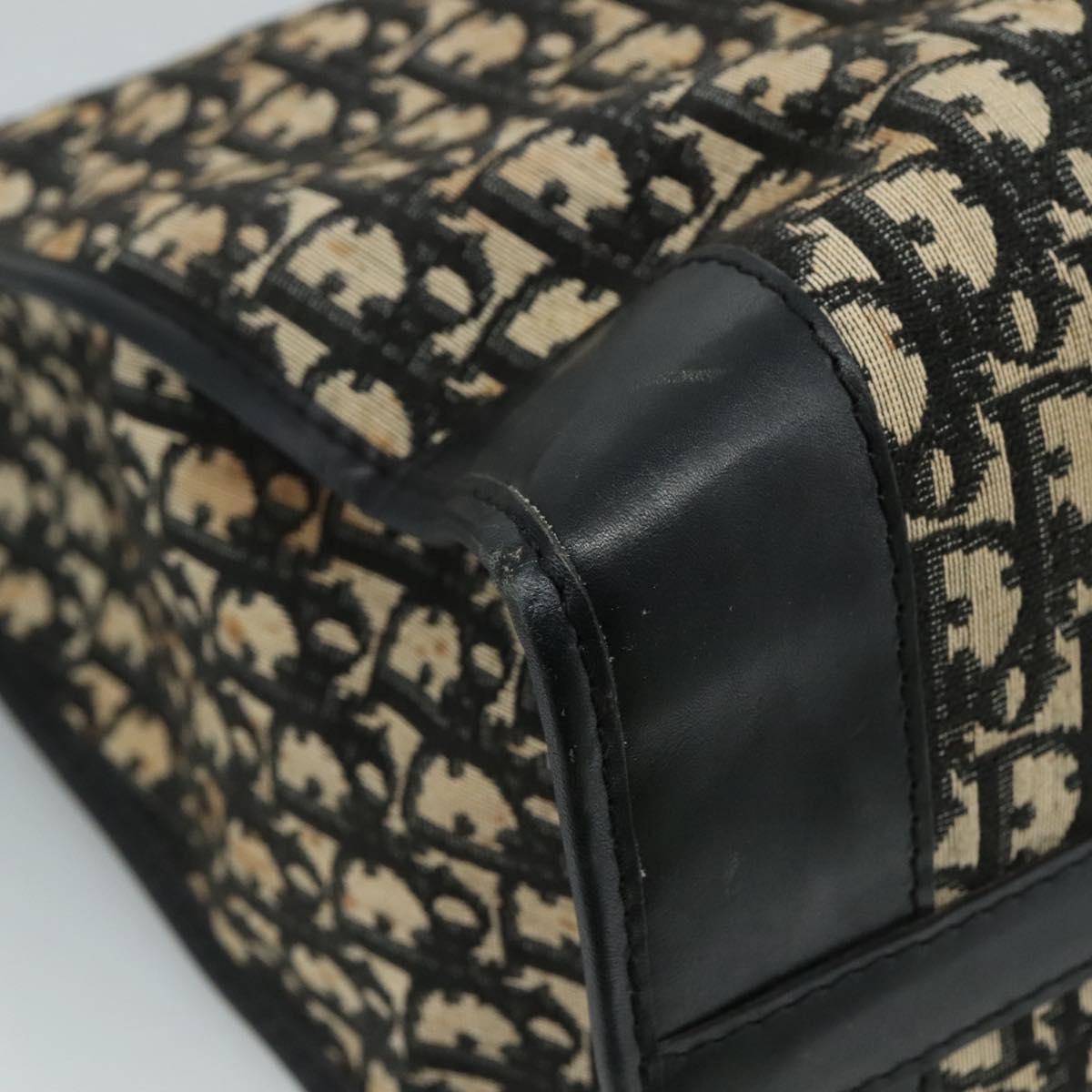 Christian Dior Trotter Canvas Boston Bag Navy Auth 111760