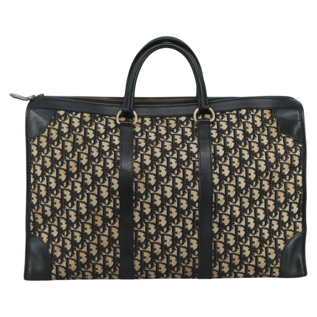 Christian Dior Trotter Canvas Boston Bag Navy Auth 111760