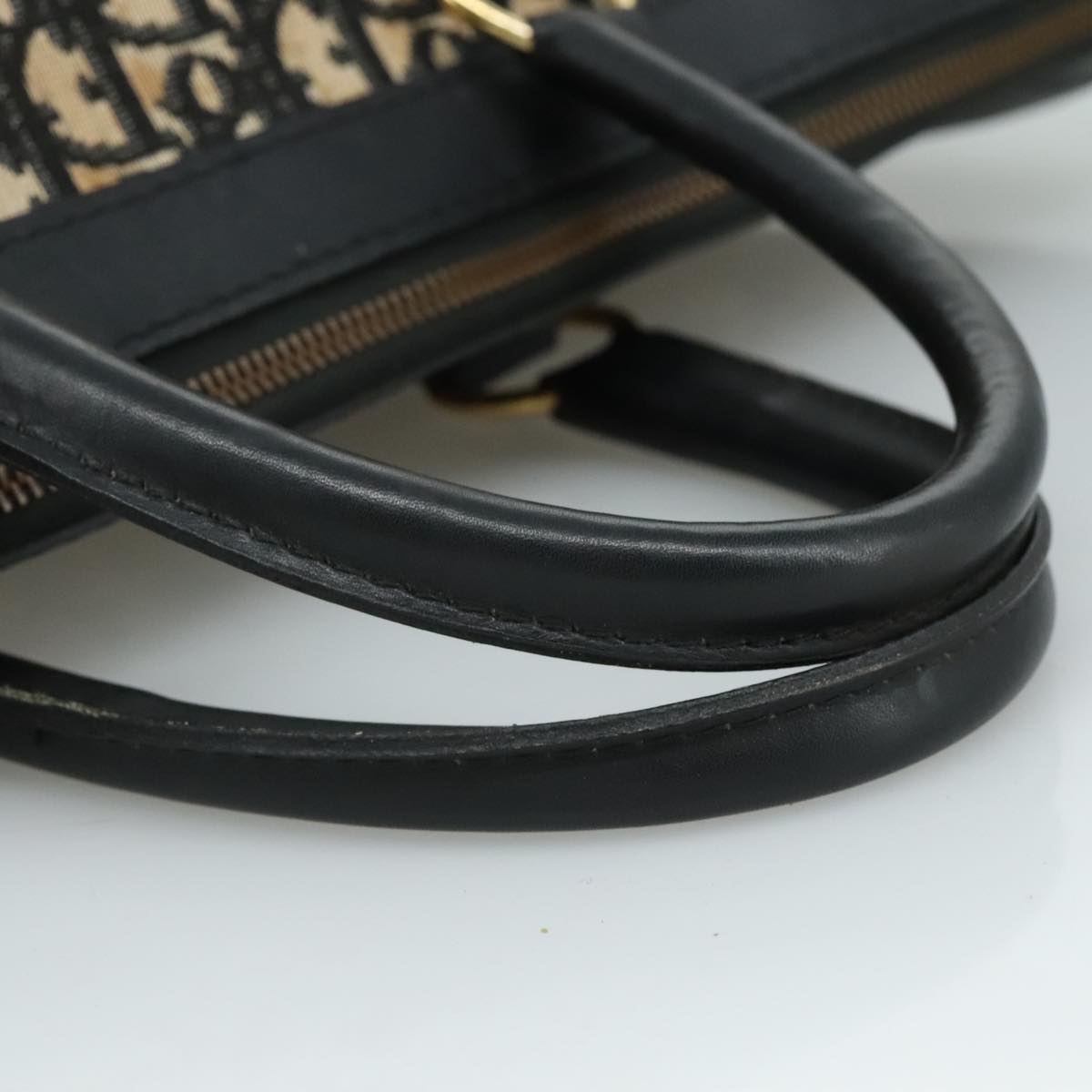 Christian Dior Trotter Canvas Boston Bag Navy Auth 111760