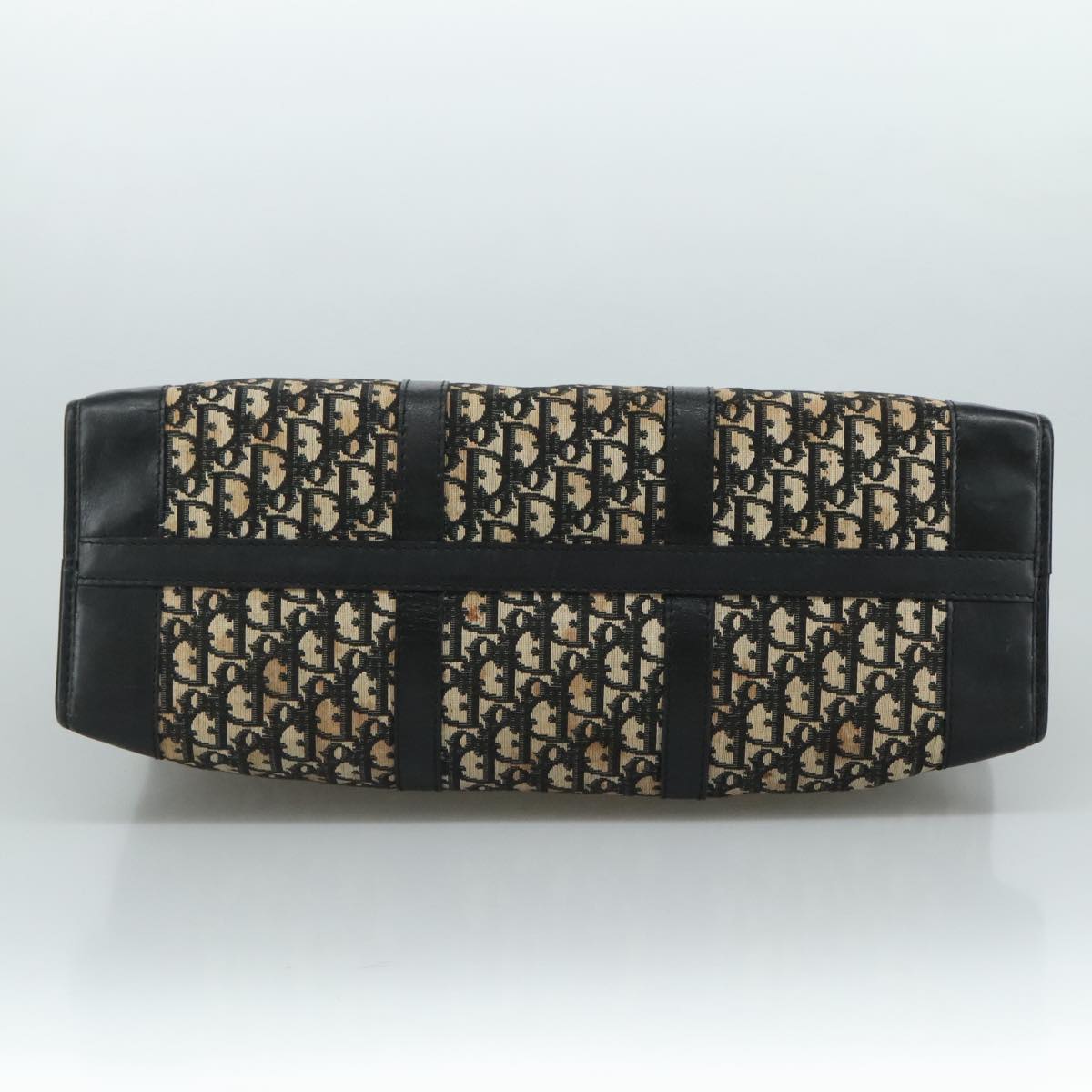 Christian Dior Trotter Canvas Boston Bag Navy Auth 111760