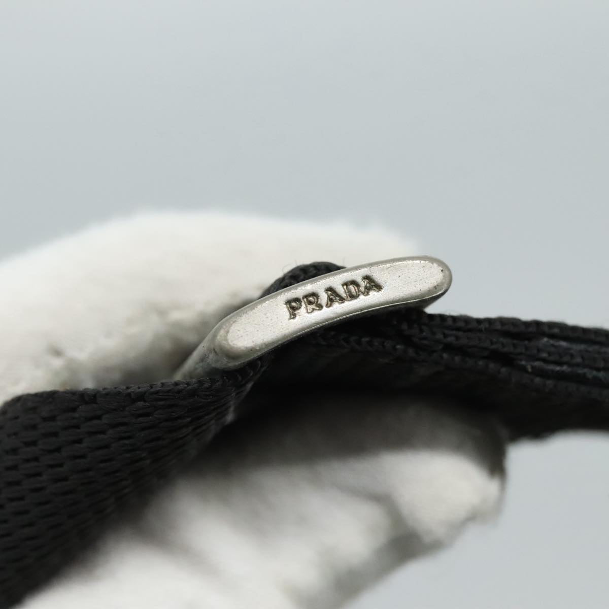 PRADA Shoulder Bag Nylon Black Auth 111765