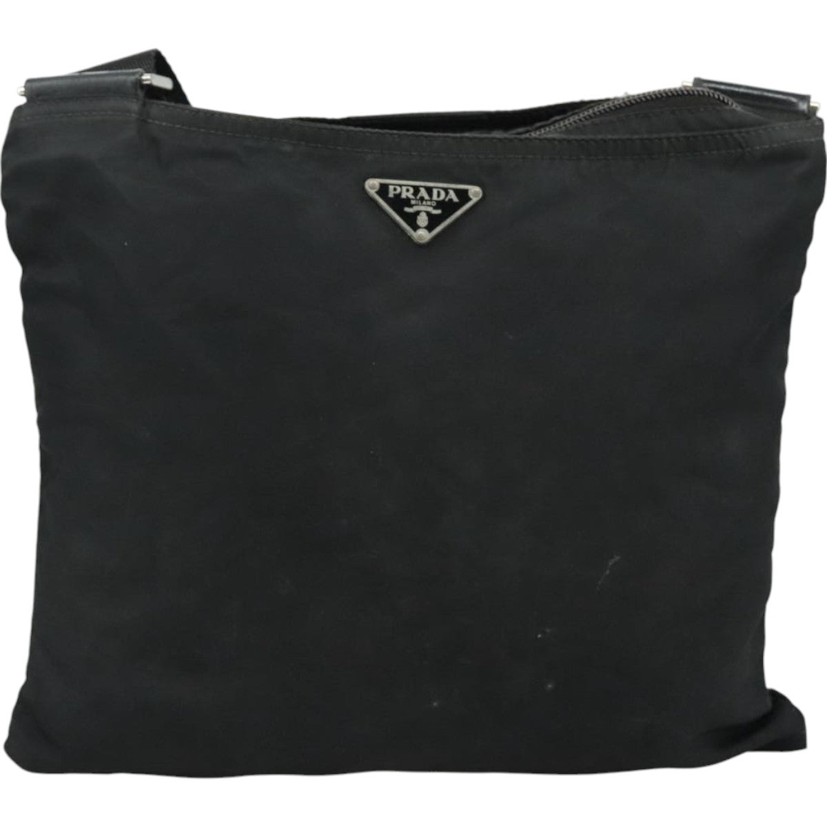 PRADA Shoulder Bag Nylon Black Auth 111765