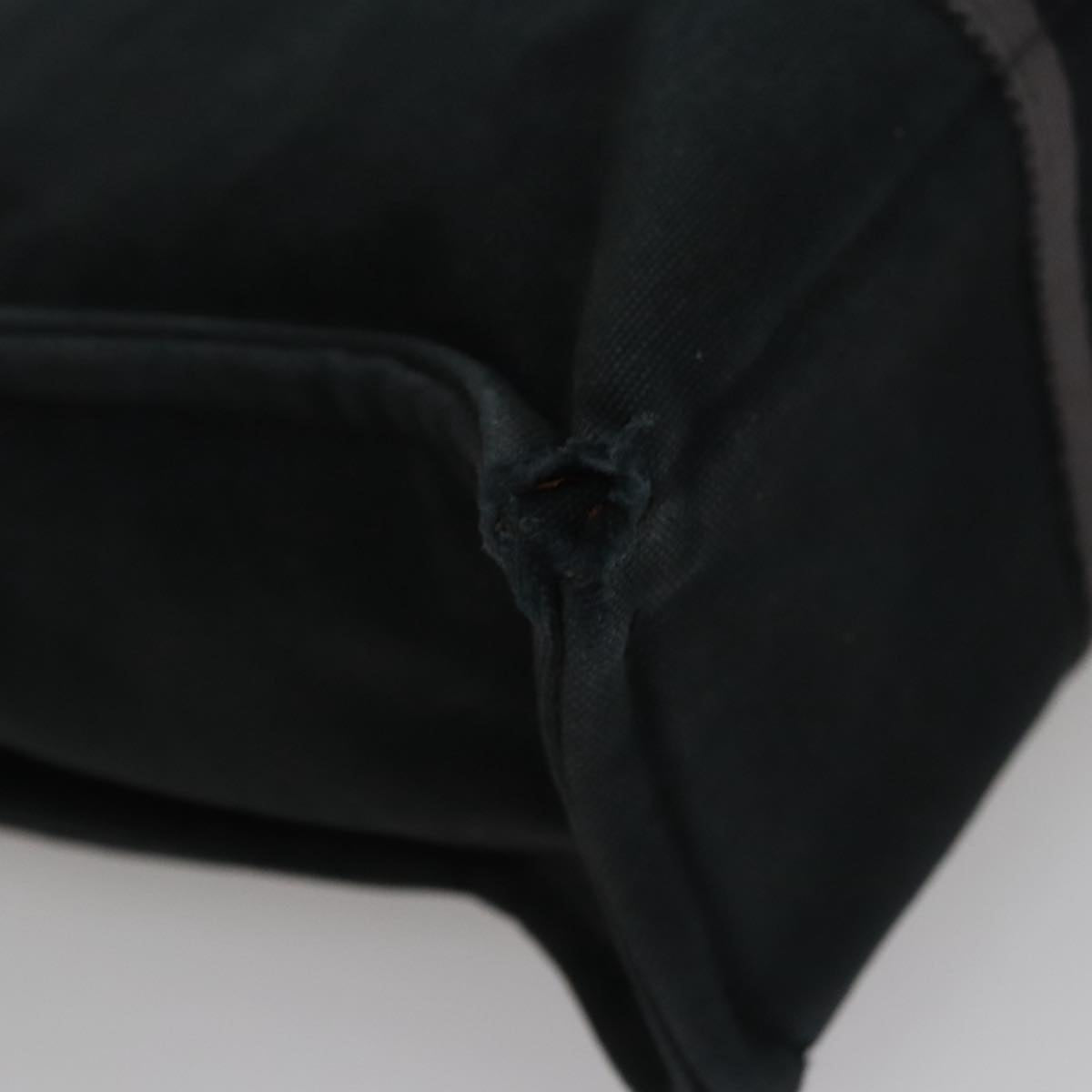 HERMES Fourre Tout PM Hand Bag Canvas Black Gray Silver Auth 111811