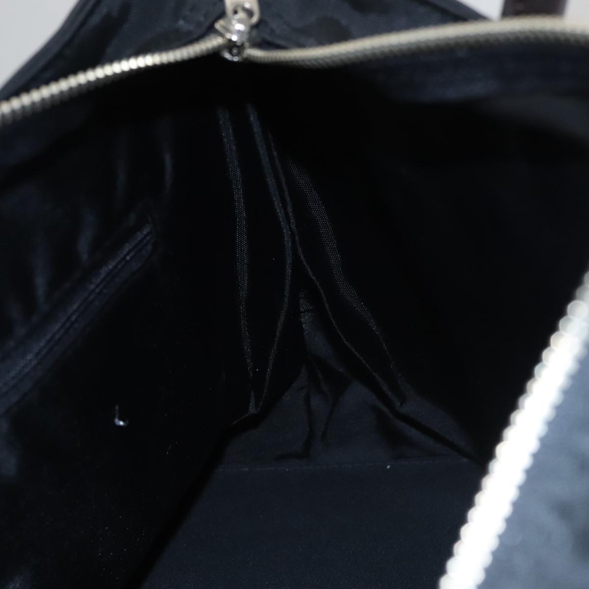 Burberrys Blue Label Hand Bag Nylon Black Auth 111813