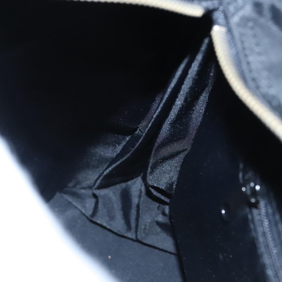 Burberrys Blue Label Hand Bag Nylon Black Auth 111813