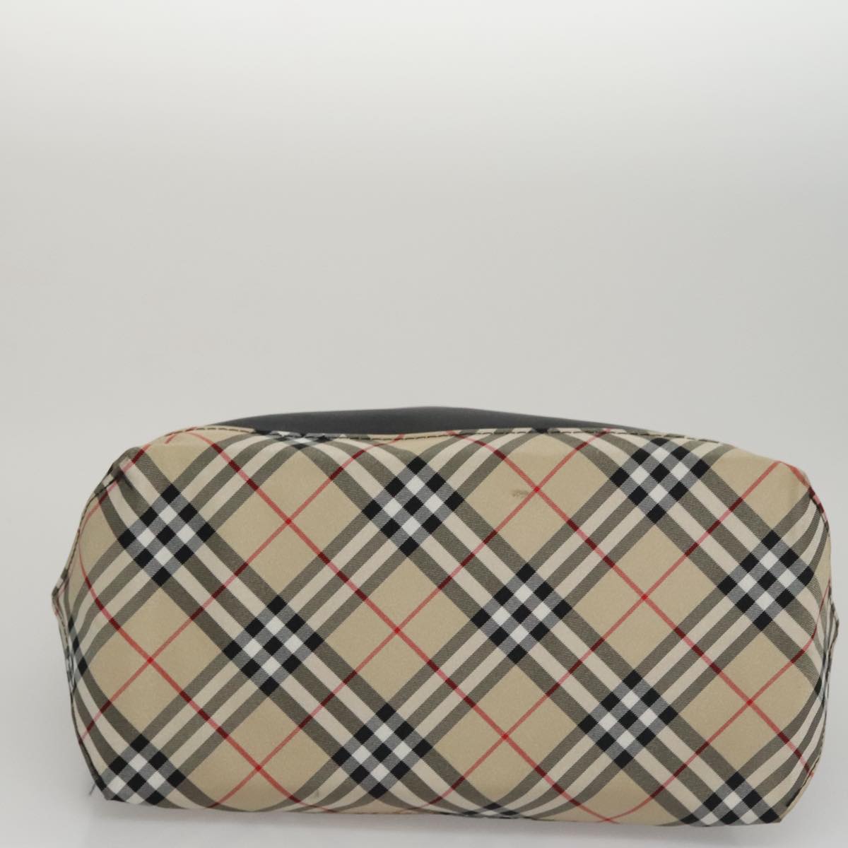 Burberrys Blue Label Hand Bag Nylon Black Auth 111813