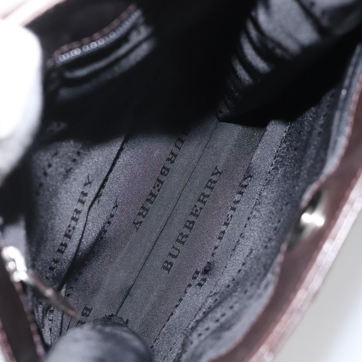 BURBERRY Nova Check Shoulder Bag Canvas Beige Auth 111876