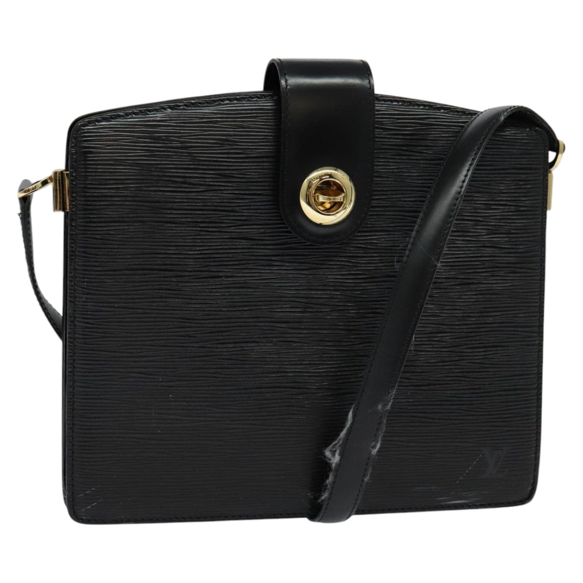 LOUIS VUITTON Epi Capuchin Shoulder Bag Black M52342 LV Auth 111907A