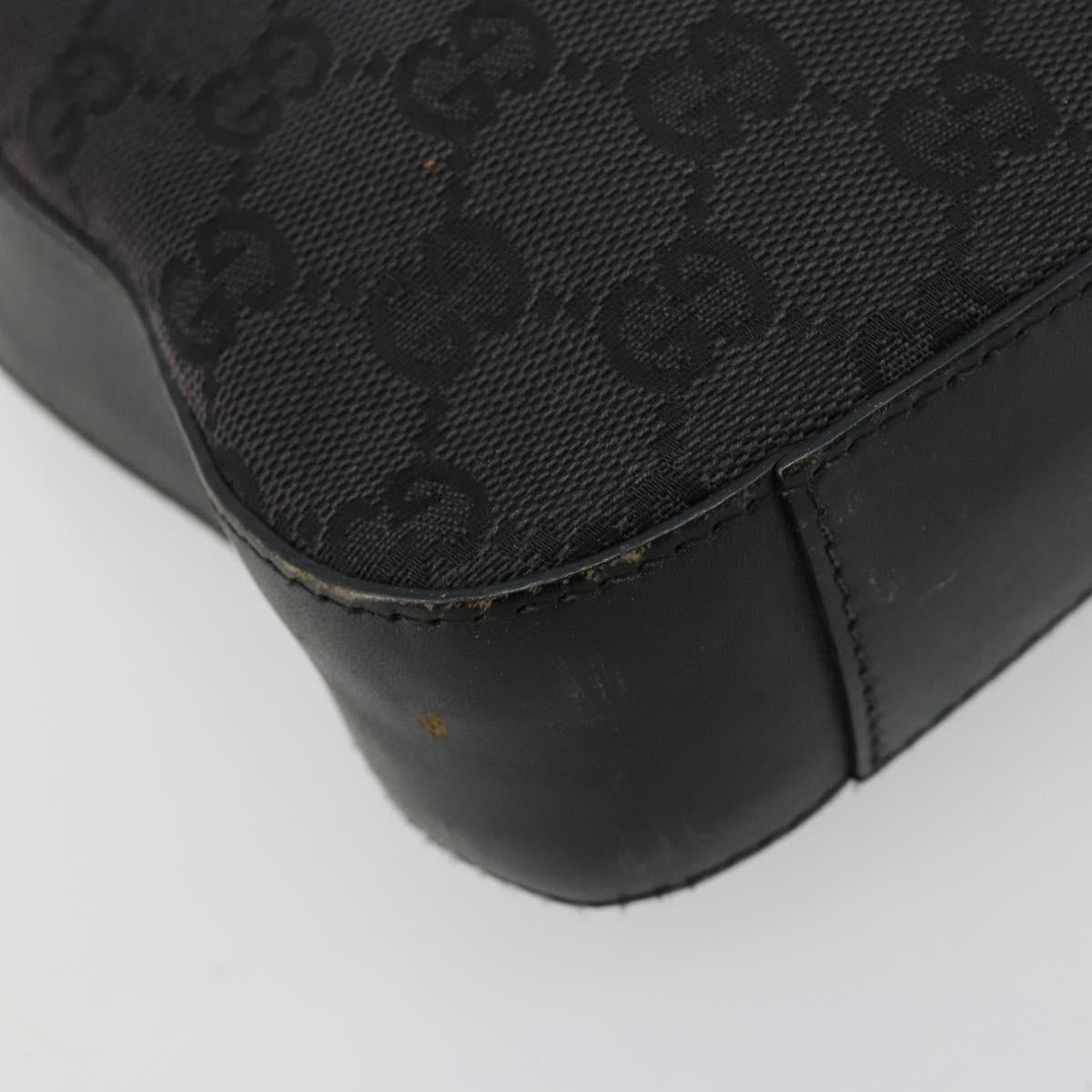 GUCCI GG Canvas Shoulder Bag Black 001 3812 Auth 111937