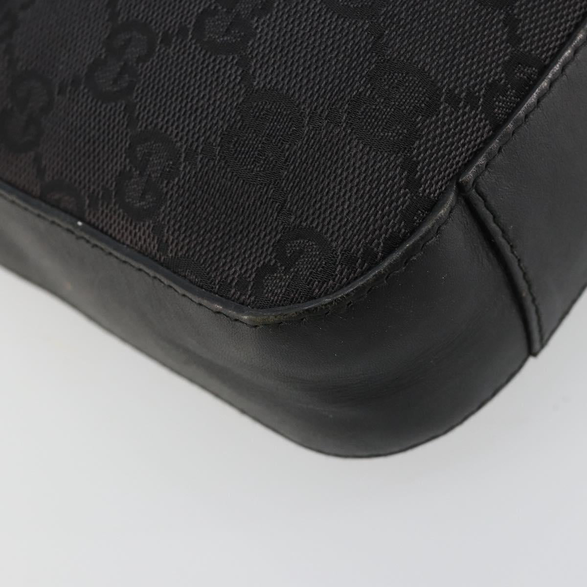 GUCCI GG Canvas Shoulder Bag Black 001 3812 Auth 111937