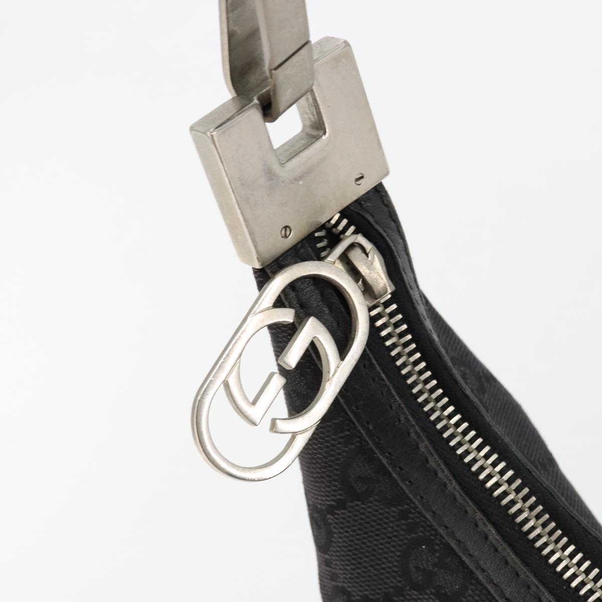GUCCI GG Canvas Shoulder Bag Black 001 3812 Auth 111937