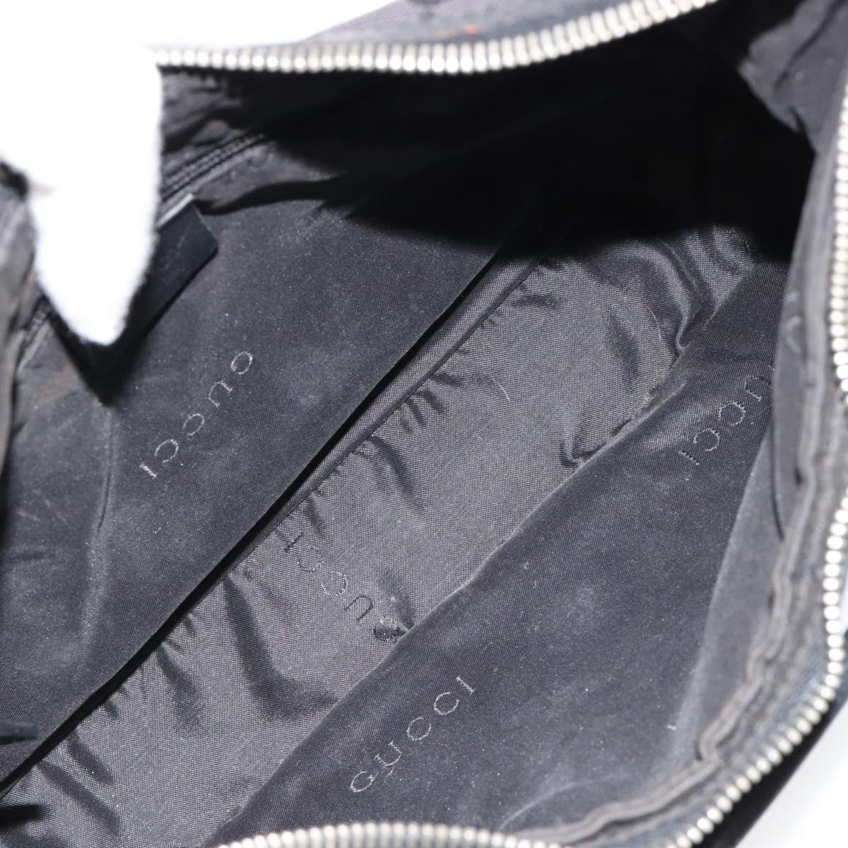 GUCCI GG Canvas Shoulder Bag Black 001 3812 Auth 111937