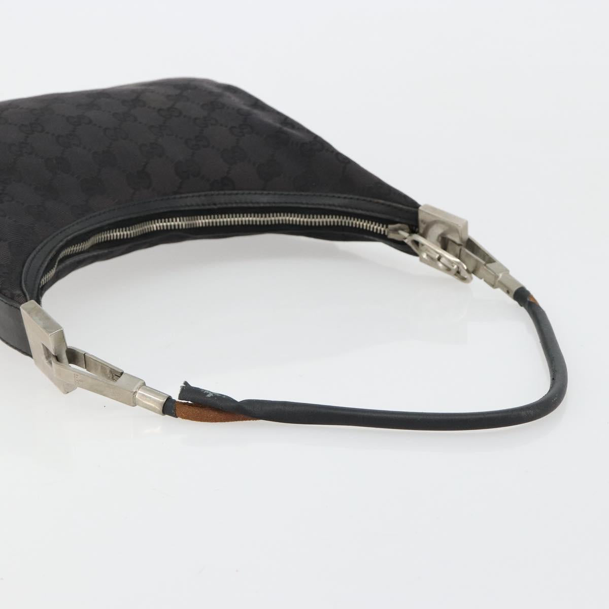 GUCCI GG Canvas Shoulder Bag Black 001 3812 Auth 111937