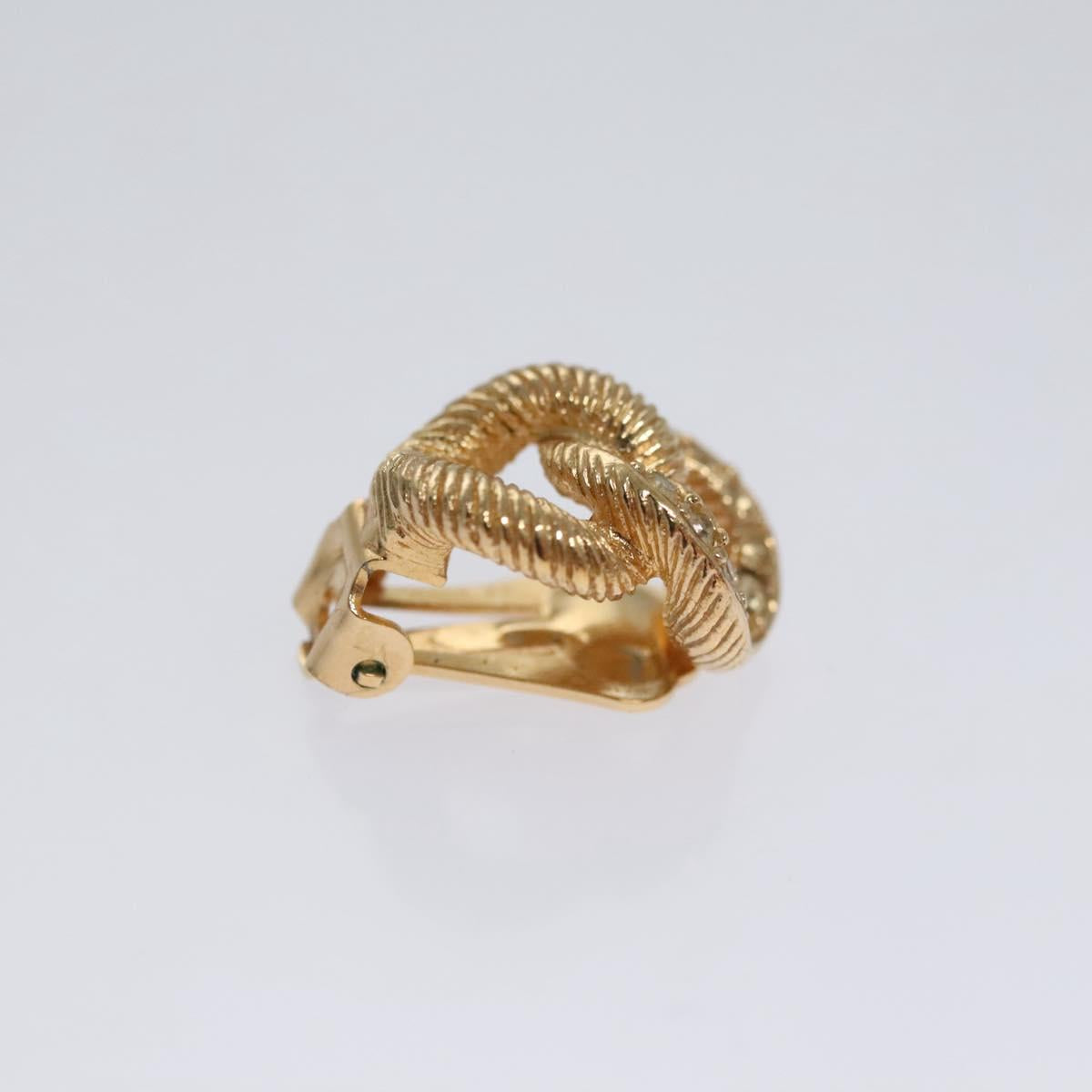 Christian Dior Earring metal Gold Auth 111949