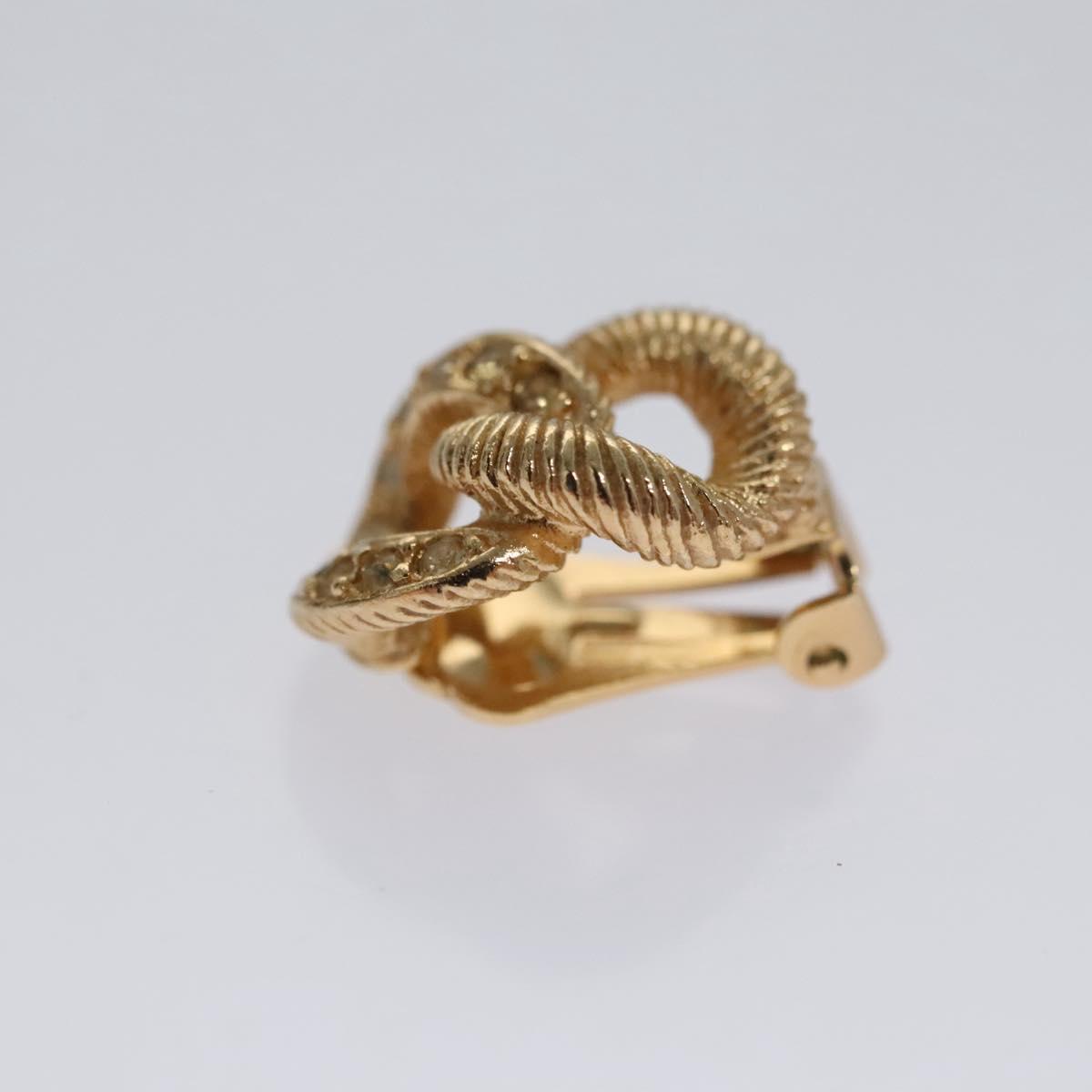 Christian Dior Earring metal Gold Auth 111949