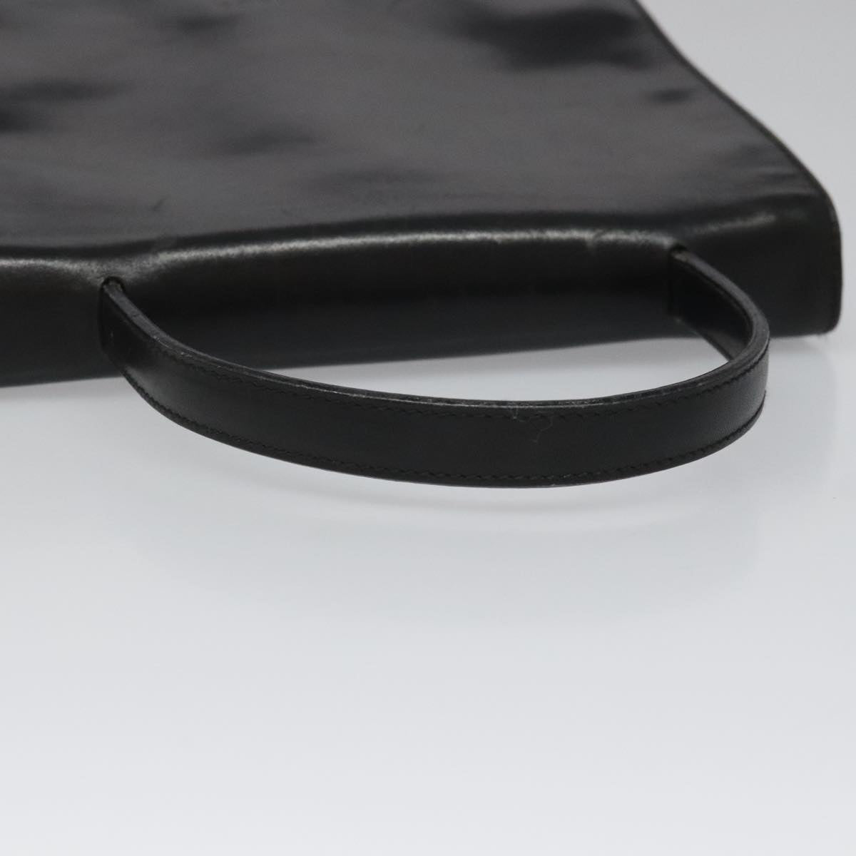 PRADA Hand Bag Nylon Leather Black Auth 112080