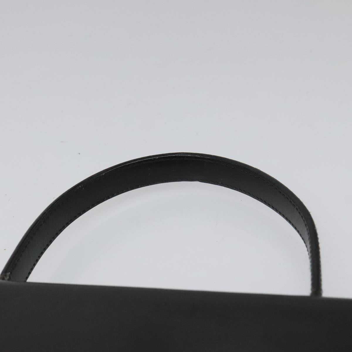 PRADA Hand Bag Nylon Leather Black Auth 112080