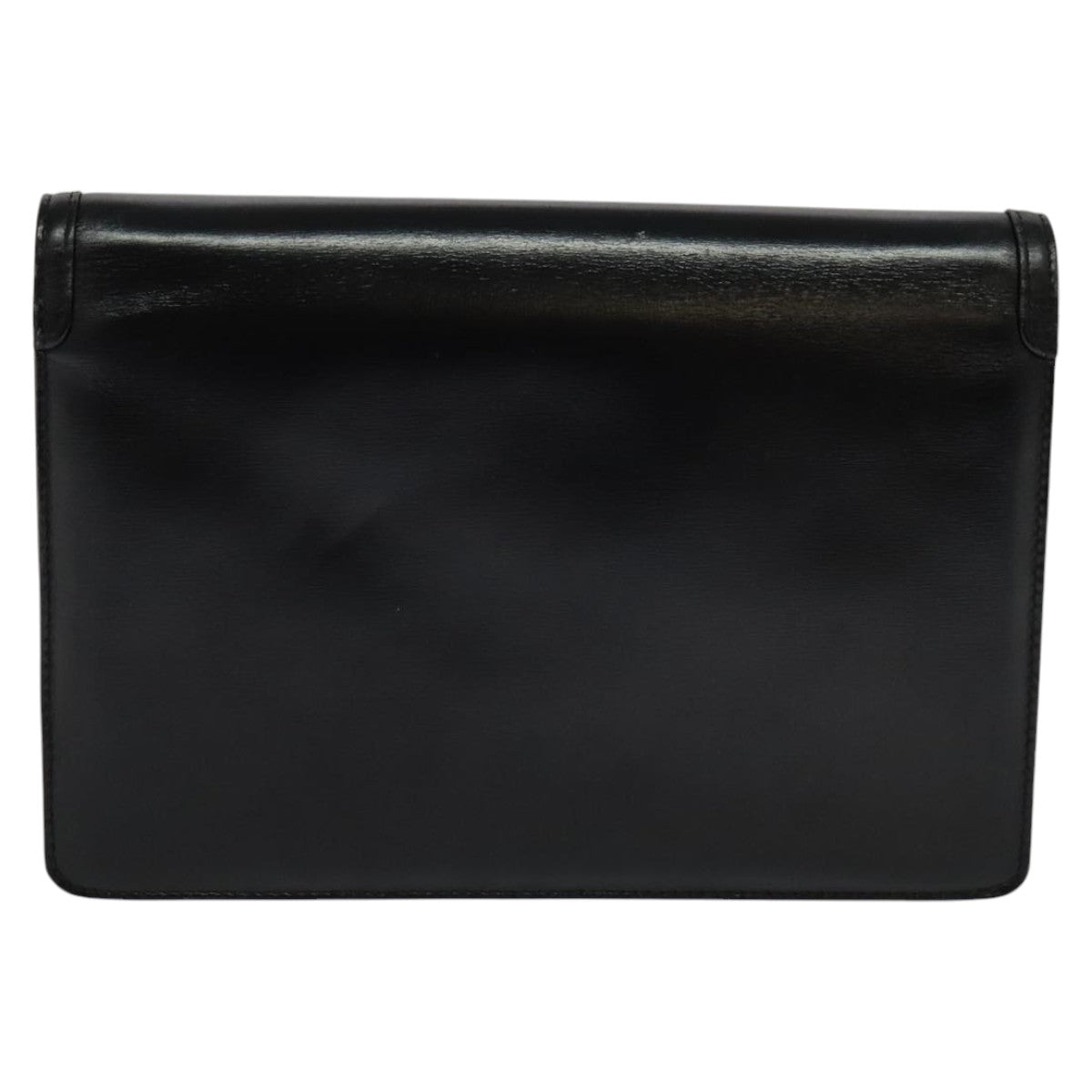 CELINE Shoulder Bag Leather Black Auth 112107
